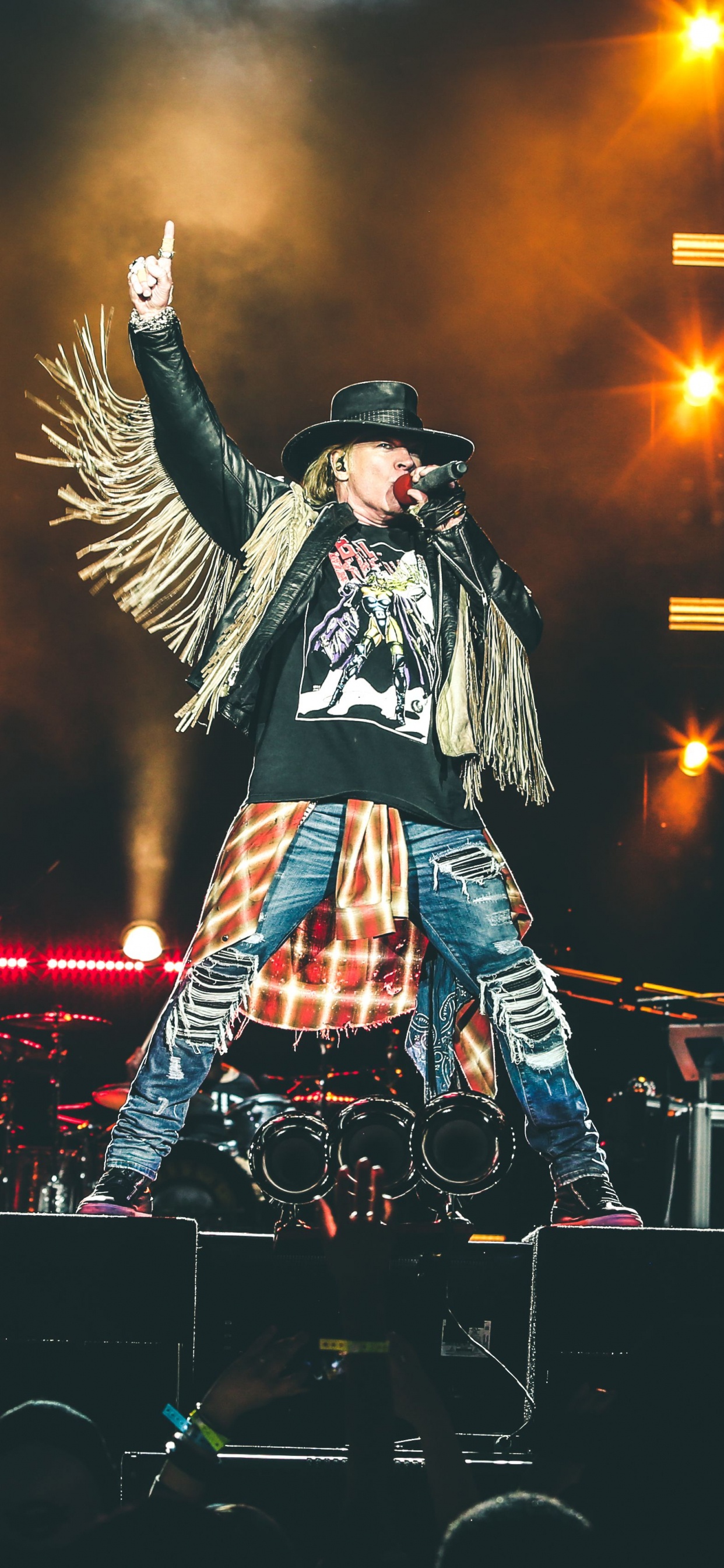 Обои Not in This Lifetime Tour, Guns N Roses, концерт, Представление, развлечение в разрешении 1242x2688