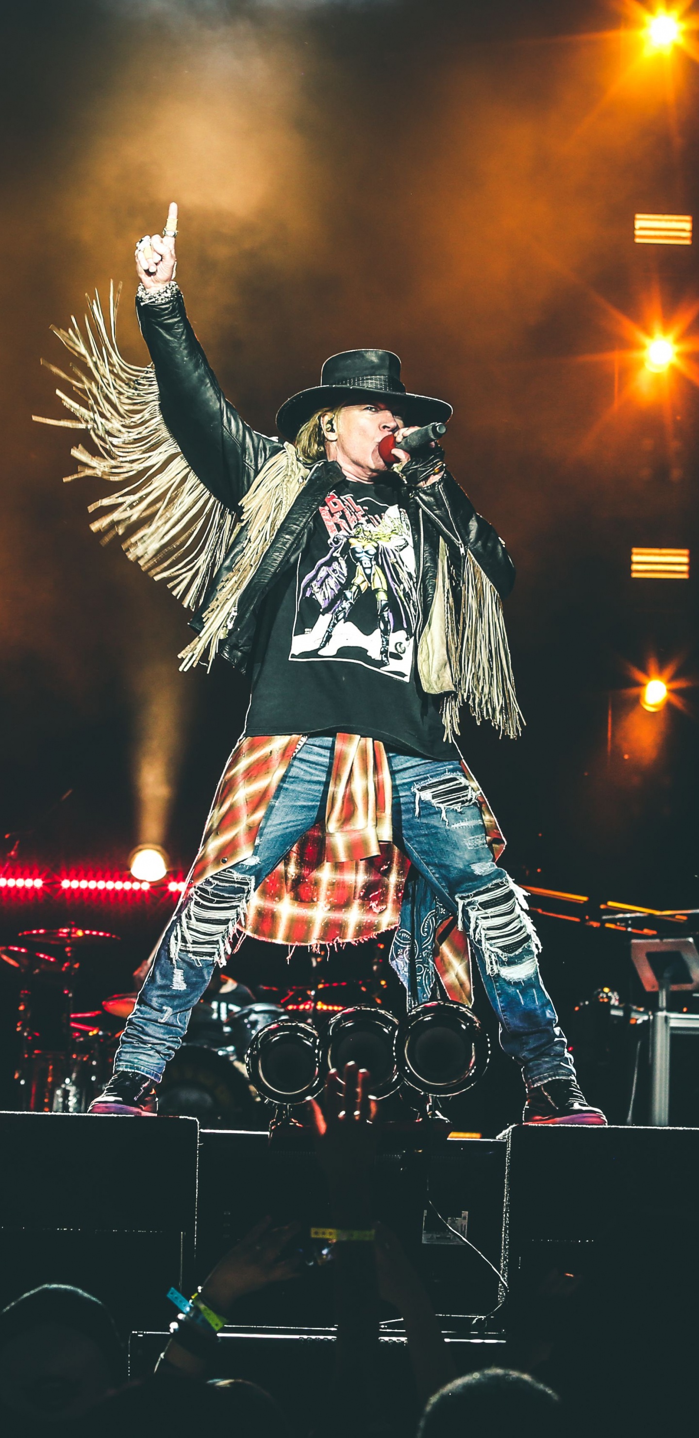 Обои Not in This Lifetime Tour, Guns N Roses, концерт, Представление, развлечение в разрешении 1440x2960