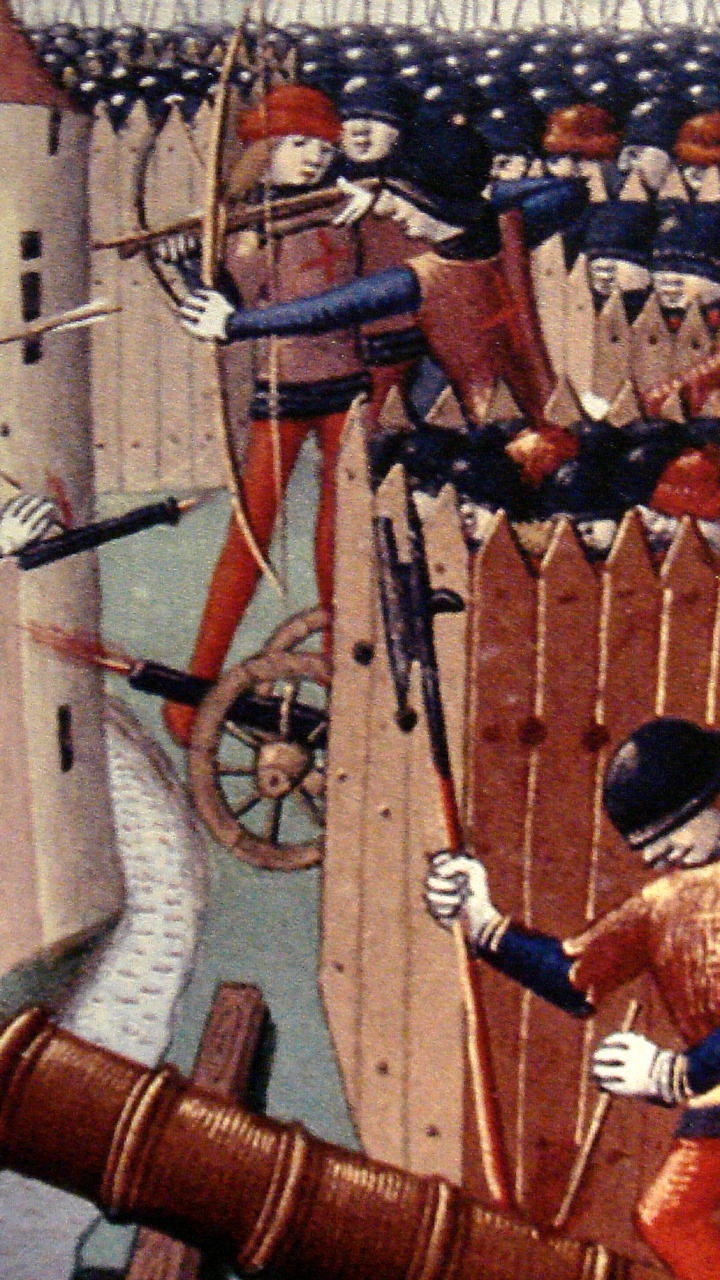 Обои Осада Орланс, Столетняя Война, пушка, 100 лет пушки войны, арт в разрешении 720x1280