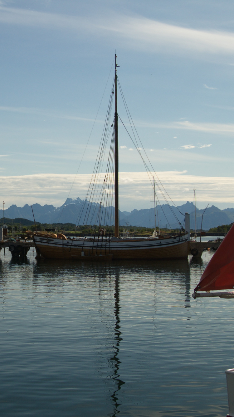 Обои лодка, водный путь, гавань, реки, озеро в разрешении 750x1334