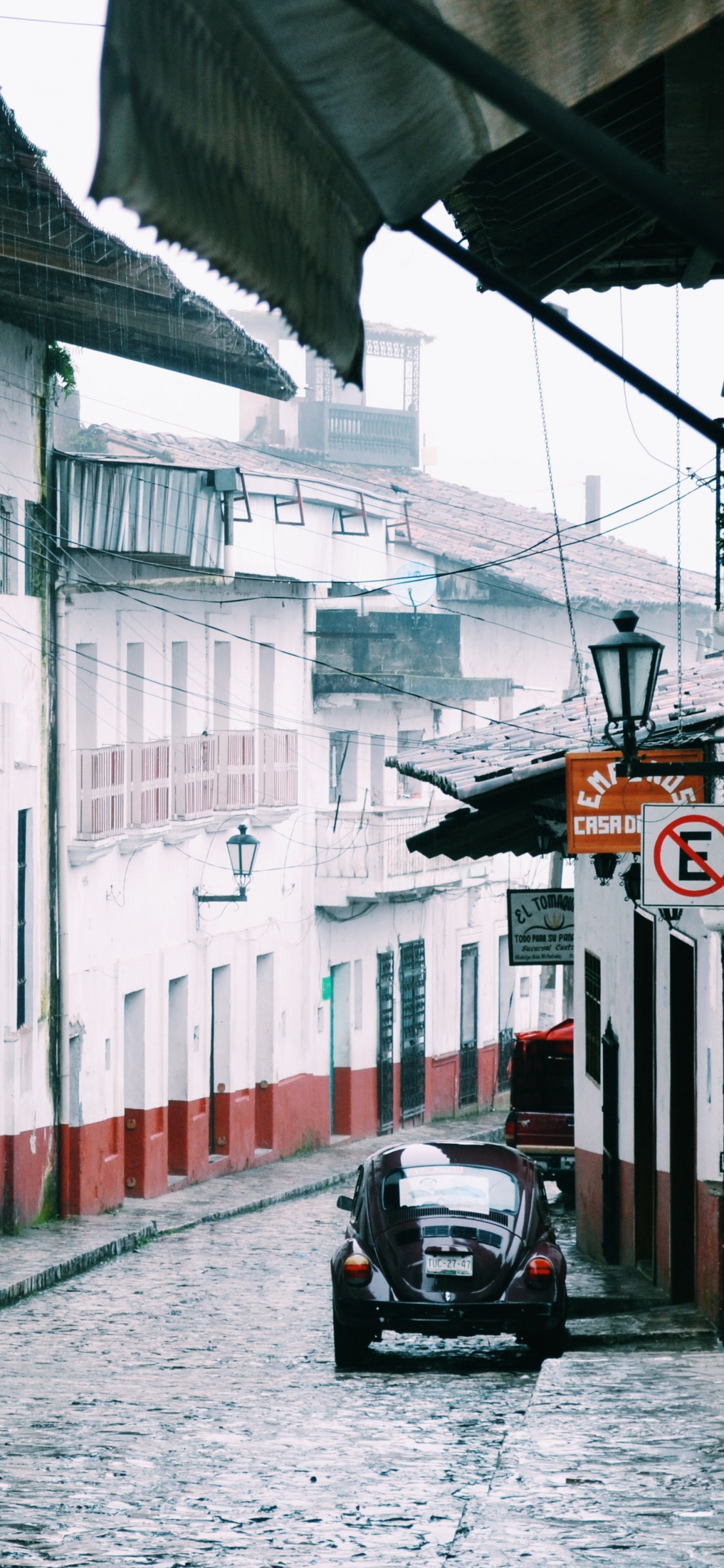 Обои улица, городок, соседство, аллея, дорога в разрешении 1125x2436