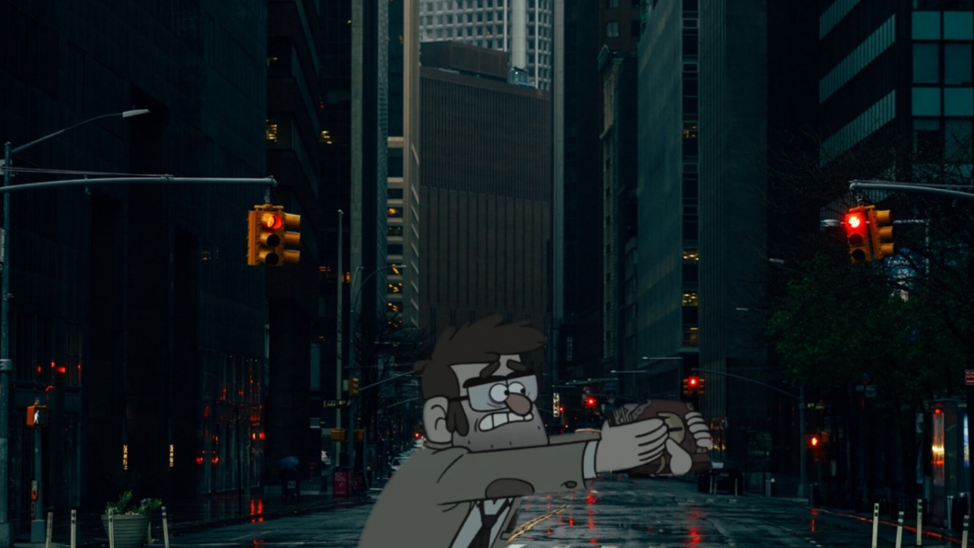 Обои небоскреб, городской пейзаж, здание, дорожное покрытие, башня в разрешении 1366x768