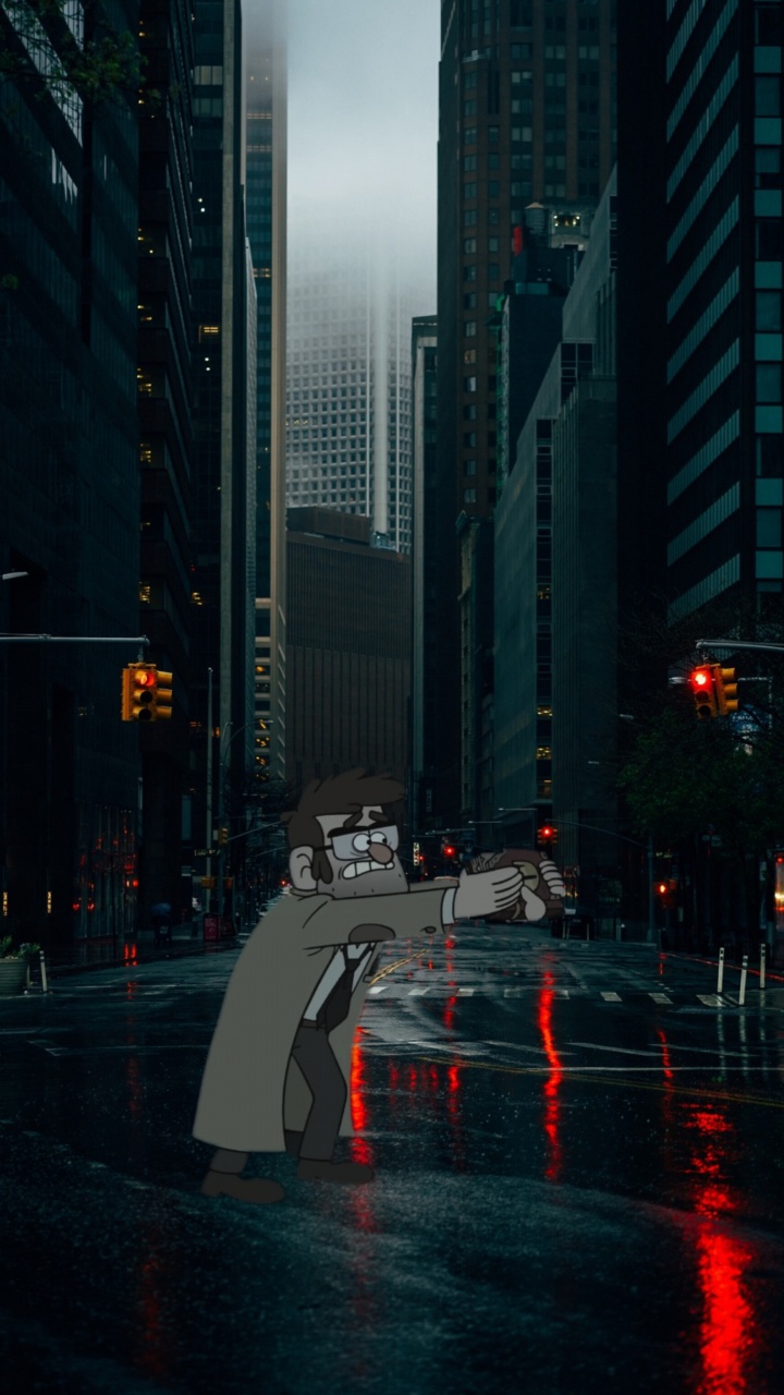 Обои небоскреб, городской пейзаж, здание, дорожное покрытие, башня в разрешении 720x1280