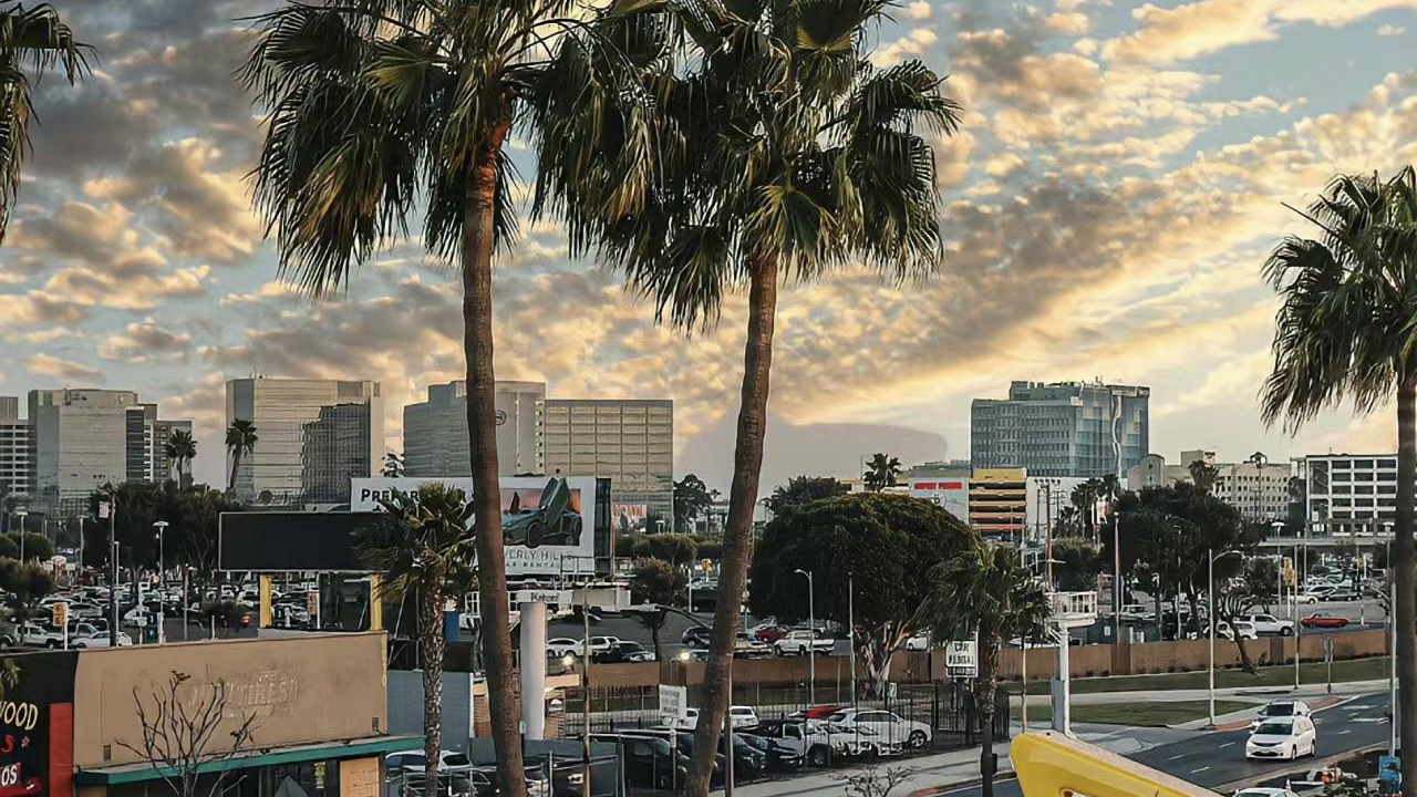 Обои самолет лос-анджелеса, международный аэропорт лос-анджелеса, полет, самолет, аэропорт в разрешении 1280x720