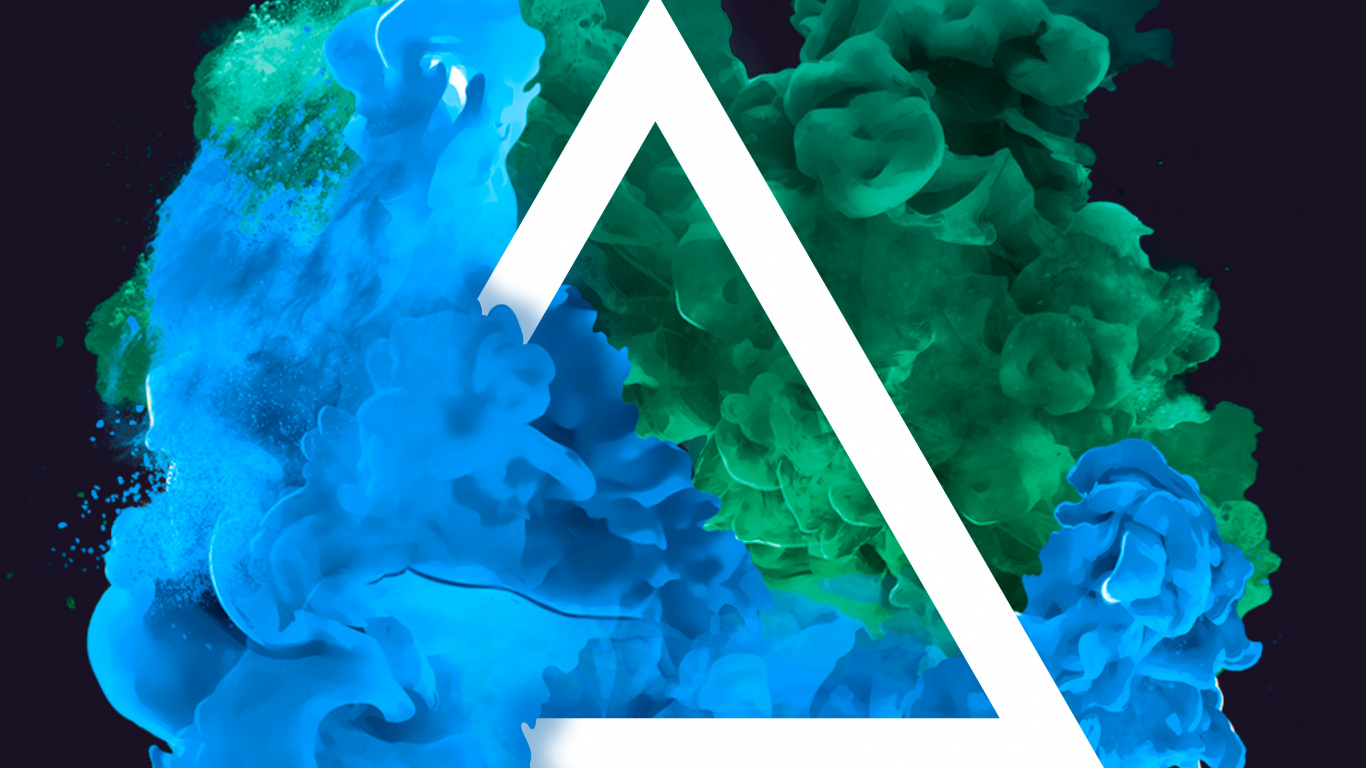 Обои смартфон, лазурный, Аква, электрик, графика в разрешении 1366x768