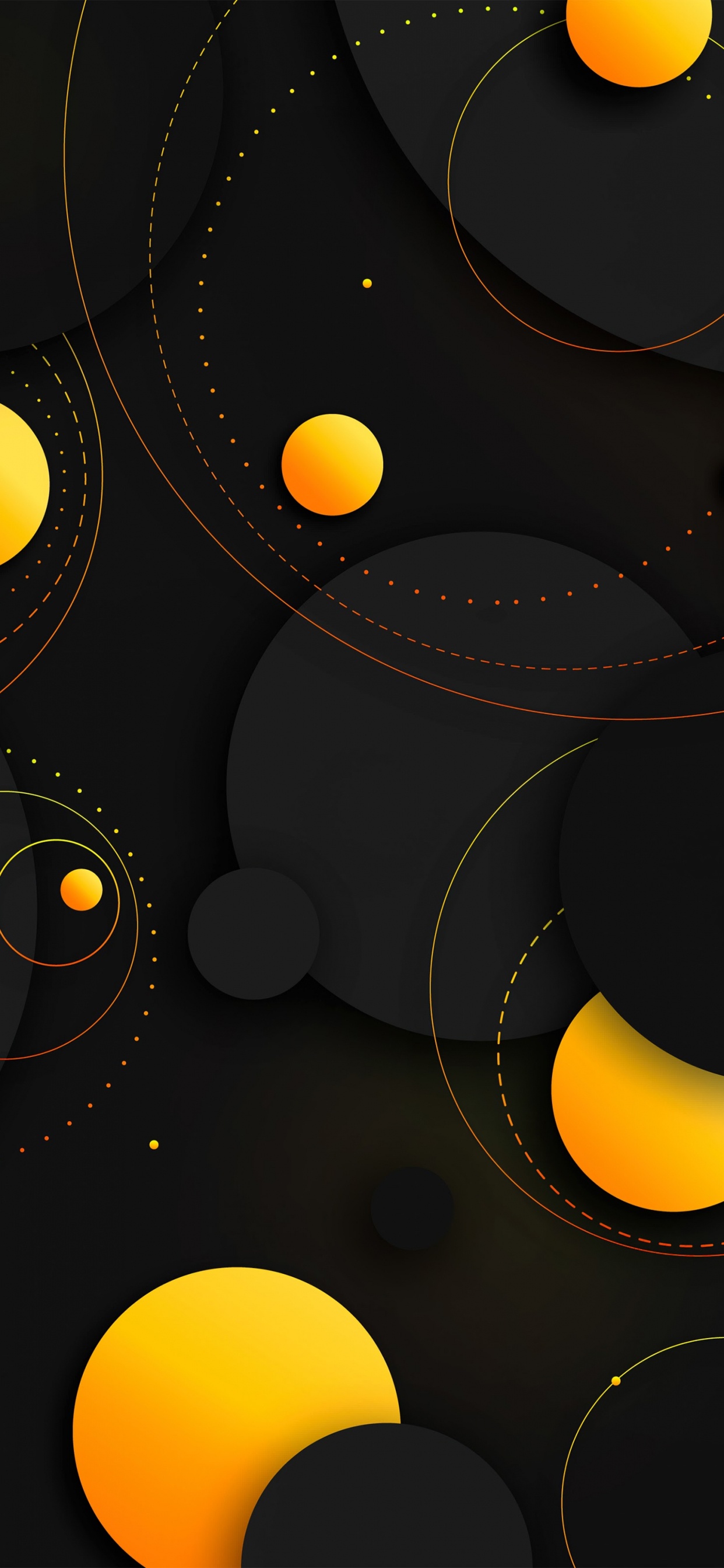 Обои Апельсин, коричневый цвет, желтый, арт, узор в разрешении 1242x2688