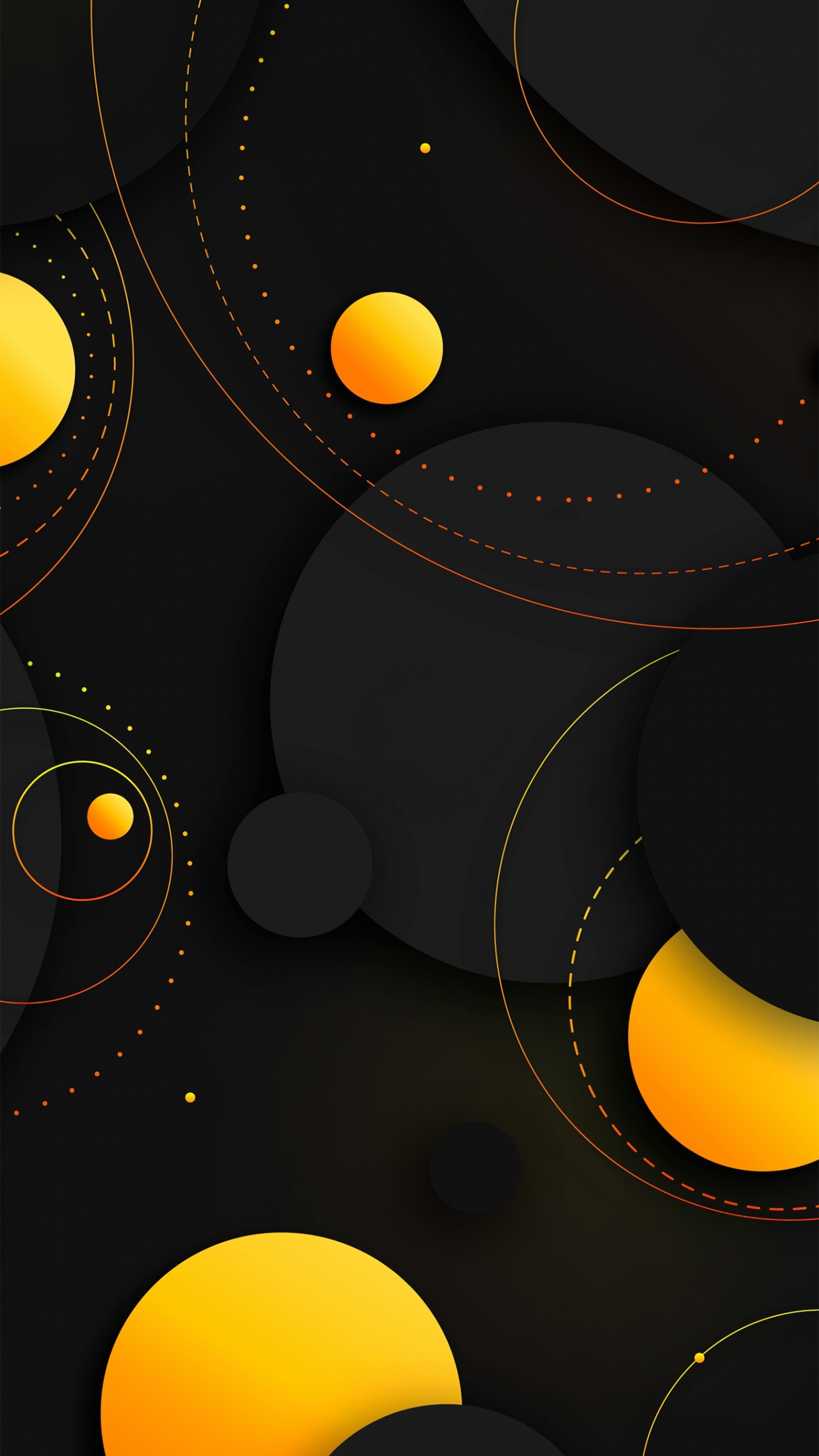 Обои Апельсин, коричневый цвет, желтый, арт, узор в разрешении 1440x2560