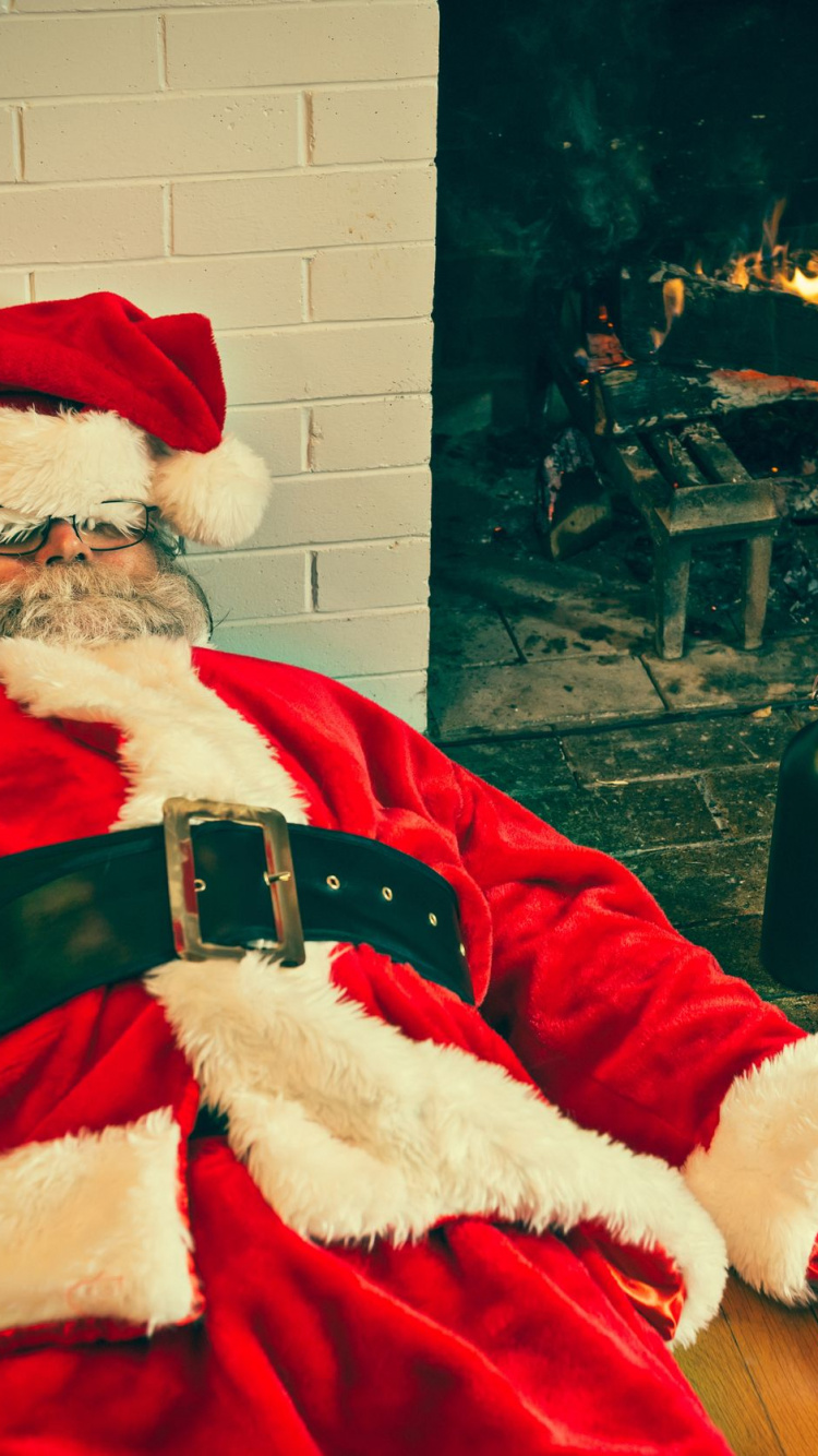 Обои Санта-Клаус, Рождественский день, Рождество, событие, праздник в разрешении 750x1334