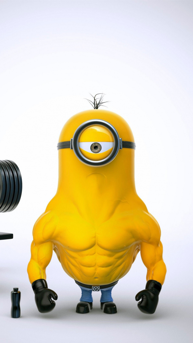 Обои желтый, анимация, мультфильм, мультик, комната в разрешении 750x1334