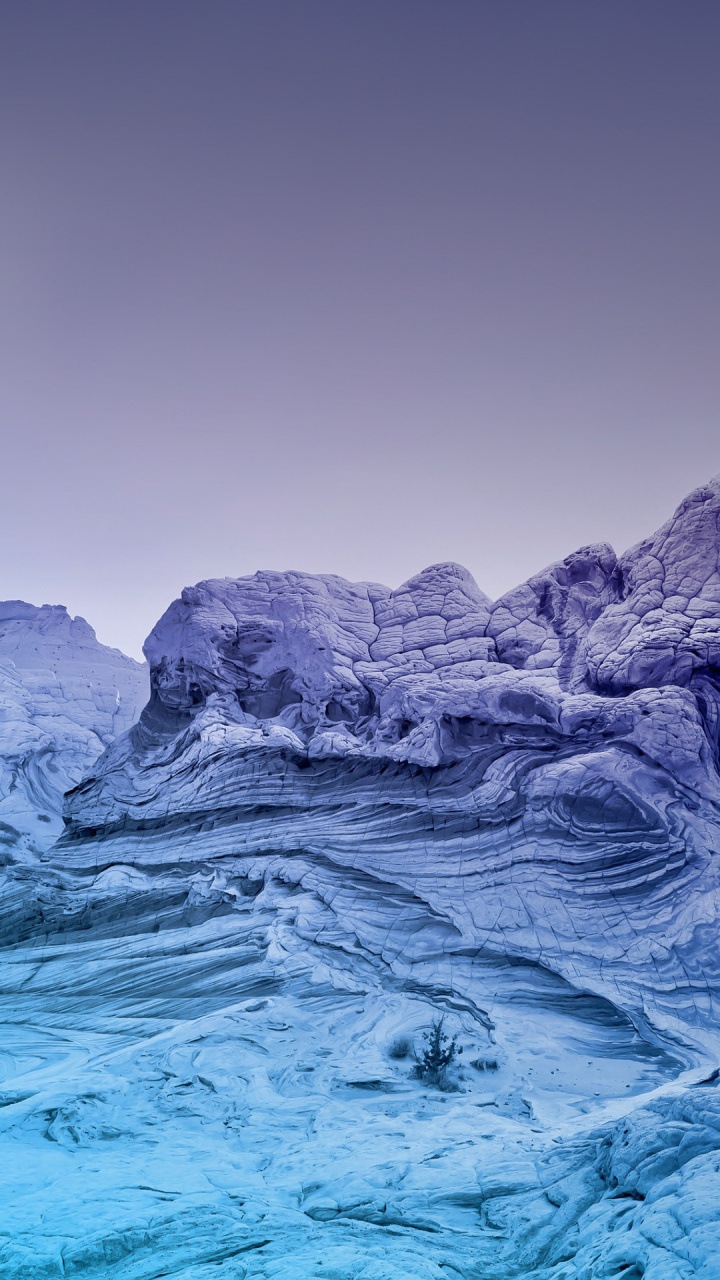 Обои ios, iOS 14, яблоко, зима, ледяная шапка в разрешении 720x1280