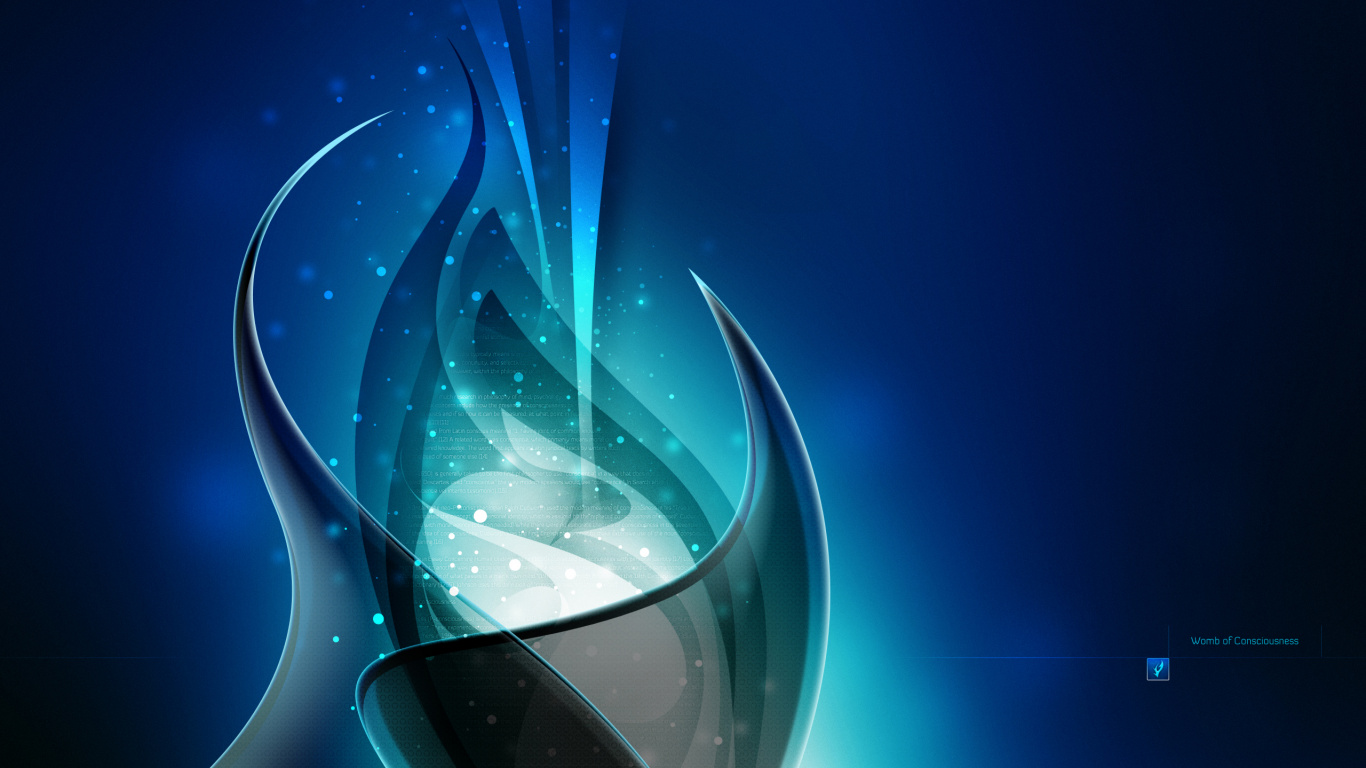 Обои синий, вода, жидкий, стекло, графика в разрешении 1366x768