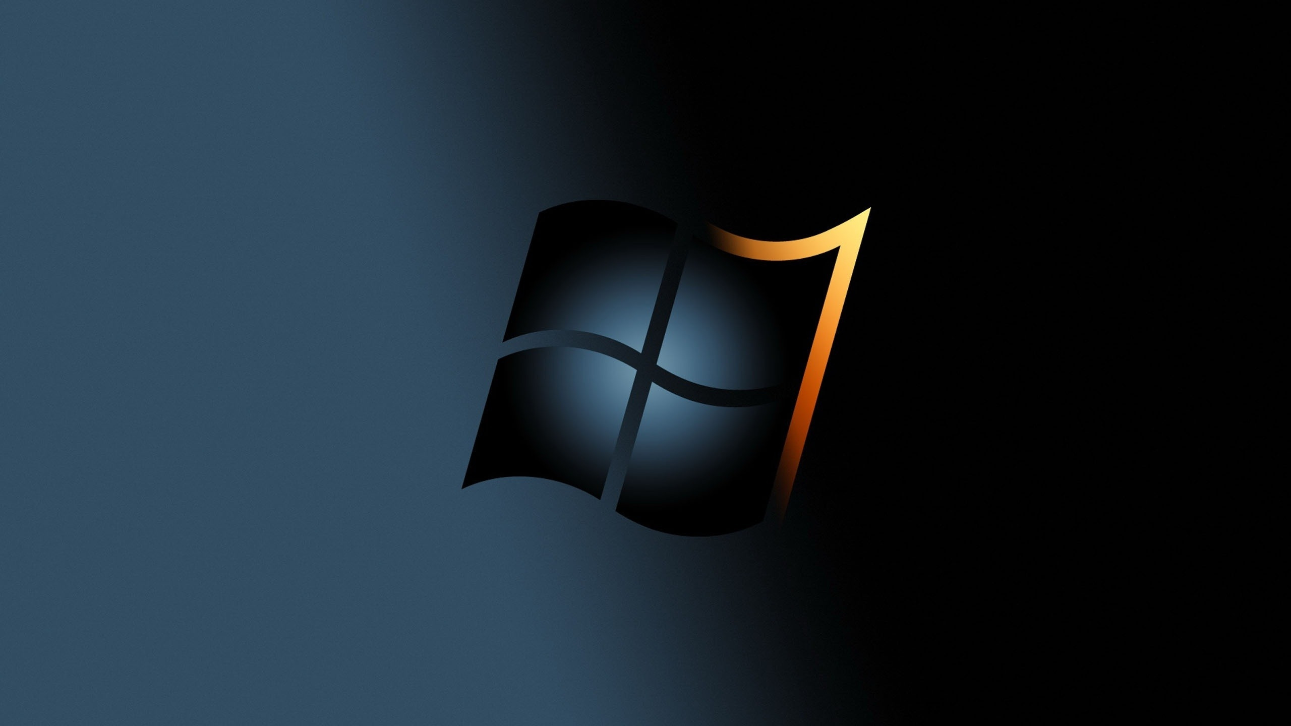 Обои лого, windows 7, линия, ОС windows, свет в разрешении 2560x1440