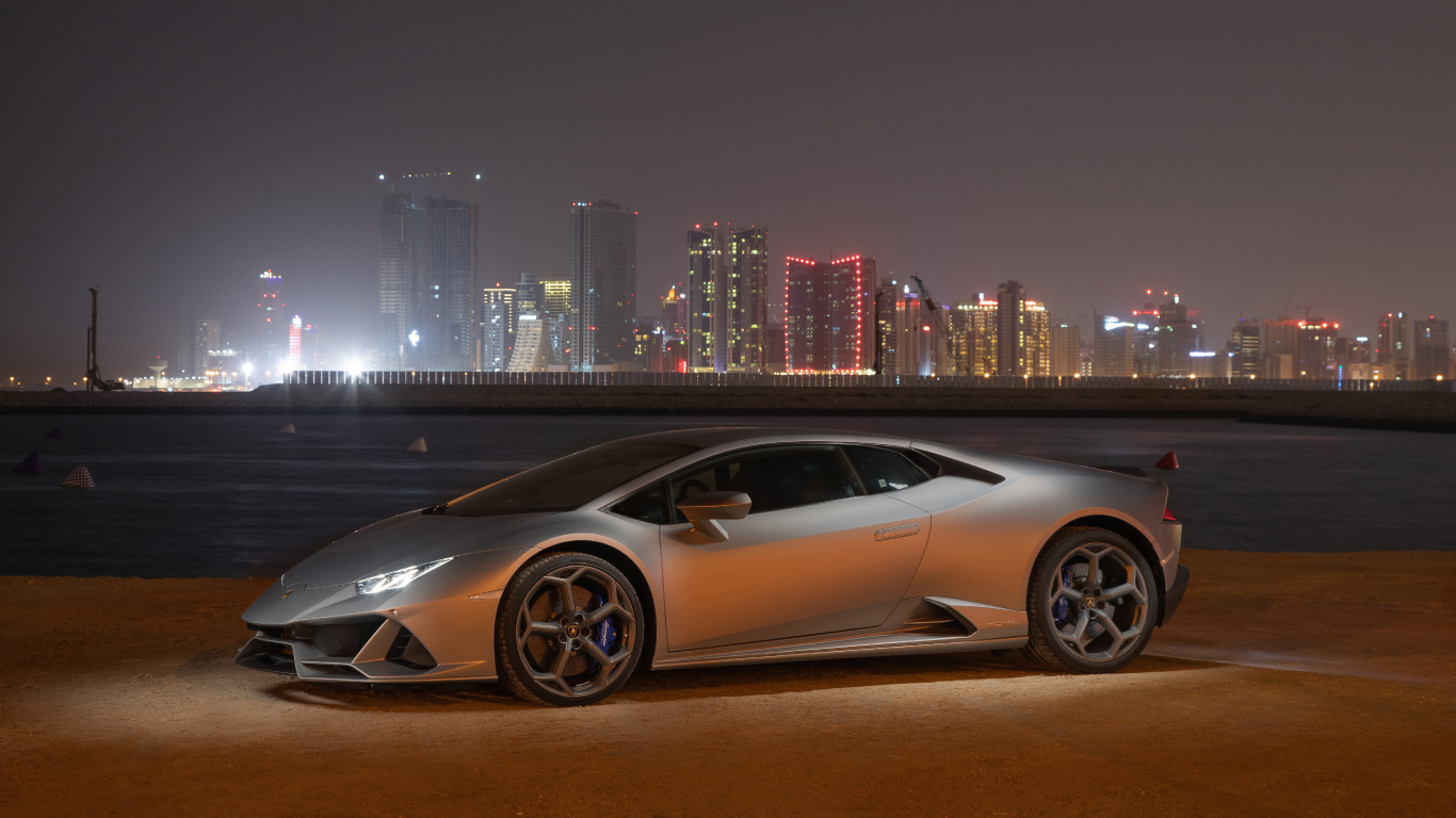 Обои Ламборджини, спорткар, авто, lamborghini huracan evo, суперкар в разрешении 1366x768