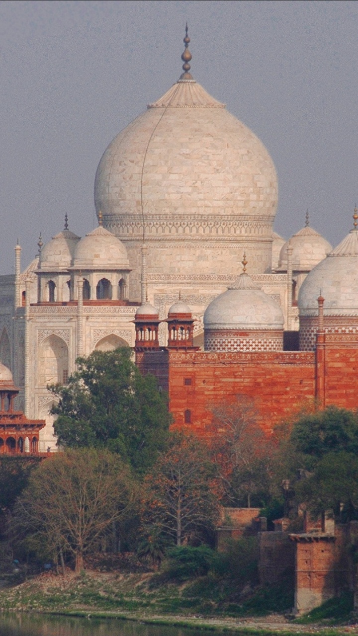 Обои Тадж-Махал, достопримечательность, мавзолей, город, ориентир в разрешении 720x1280
