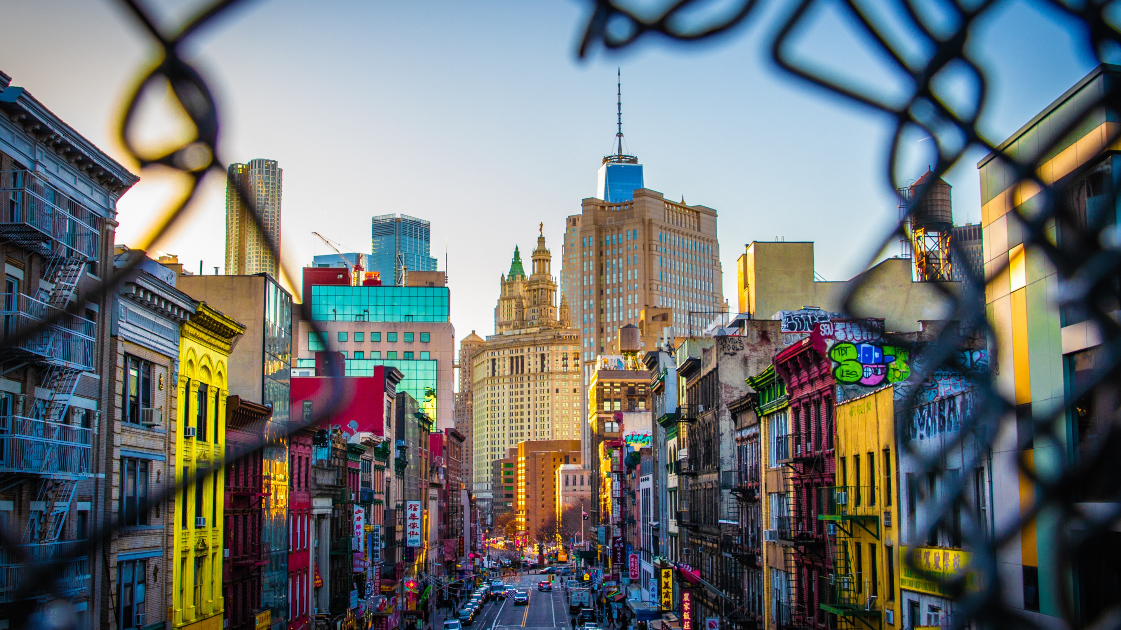 Обои чайнатаун, НьюЙорк, городской район, город, метрополия в разрешении 3840x2160