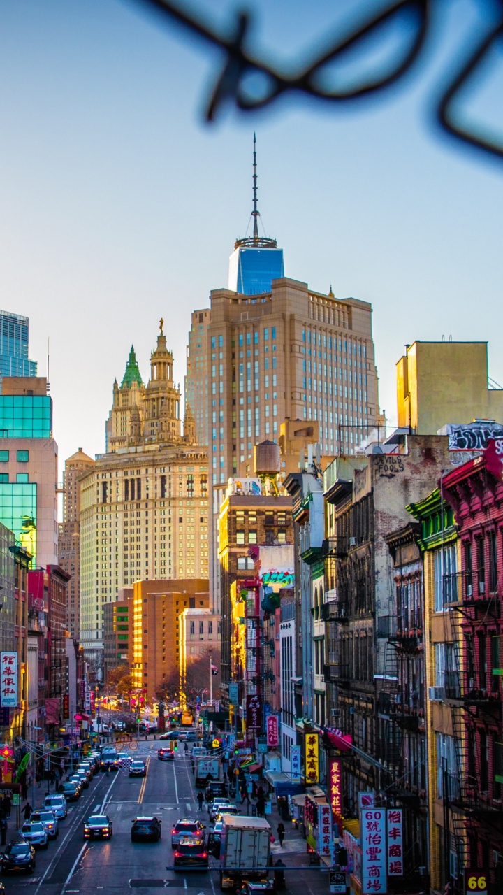 Обои чайнатаун, НьюЙорк, городской район, город, метрополия в разрешении 720x1280