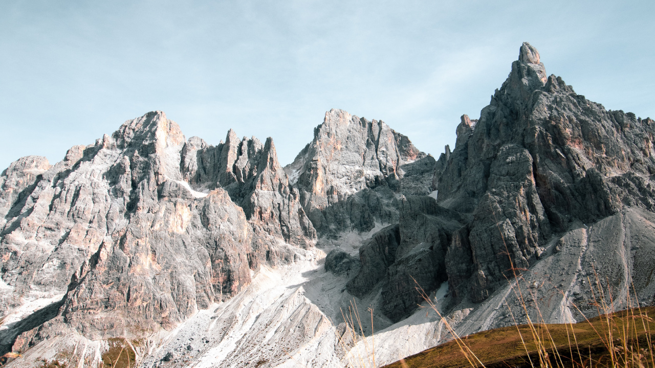 Обои гора, пейзажи гор, Рокка-Пьеторе, горный перевал, Альпы в разрешении 1280x720
