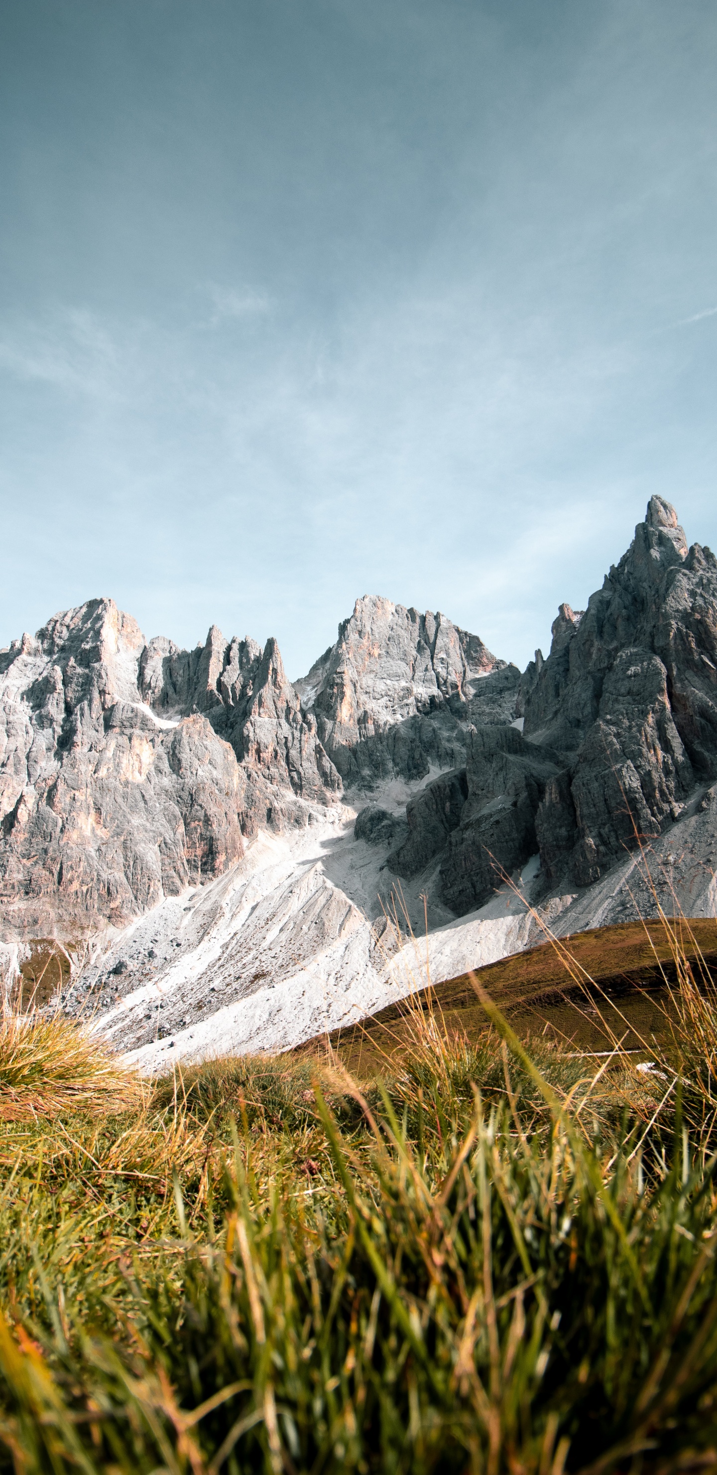 Обои гора, пейзажи гор, Рокка-Пьеторе, горный перевал, Альпы в разрешении 1440x2960