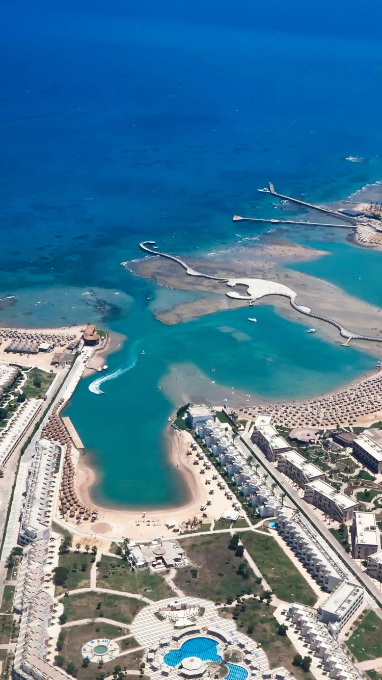 Обои Штайгенбергер Аква Мэджик Отель, пляж, прибежище, искусственный остров, прибрежные и океанические рельефы в разрешении 750x1334