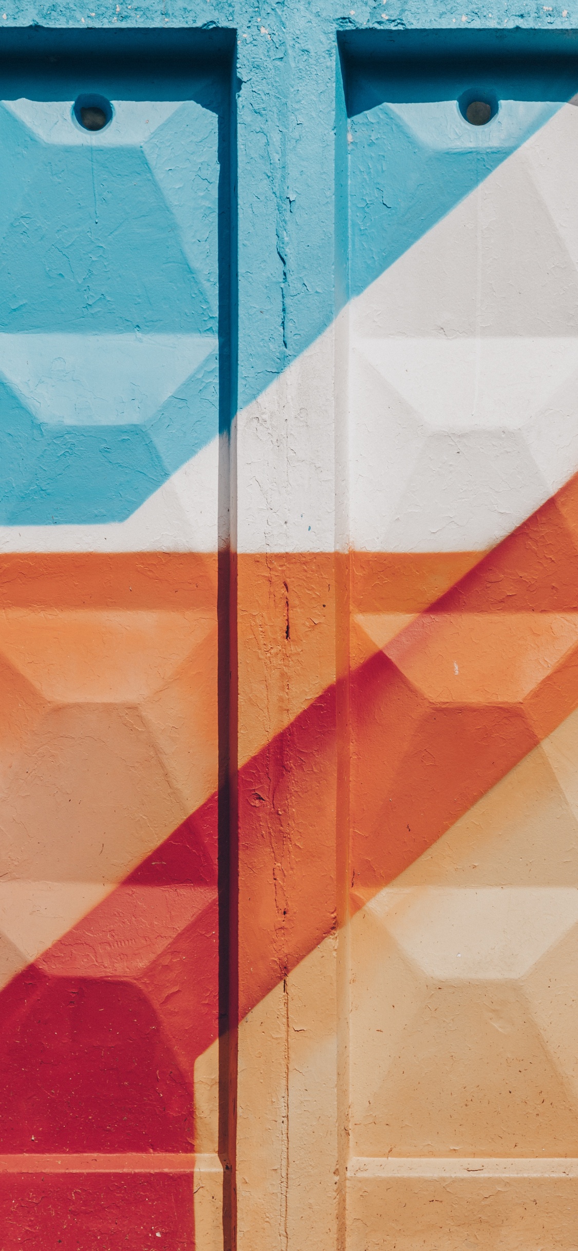 Обои живопись, Апельсин, линия, плитка, материальное свойство в разрешении 1125x2436