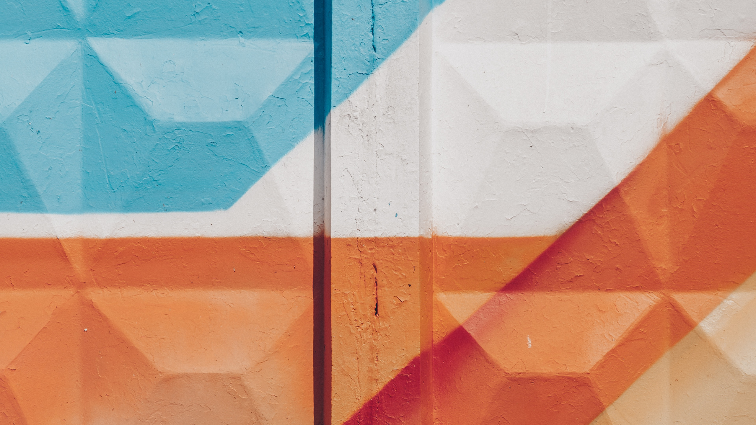 Обои живопись, Апельсин, линия, плитка, материальное свойство в разрешении 2560x1440