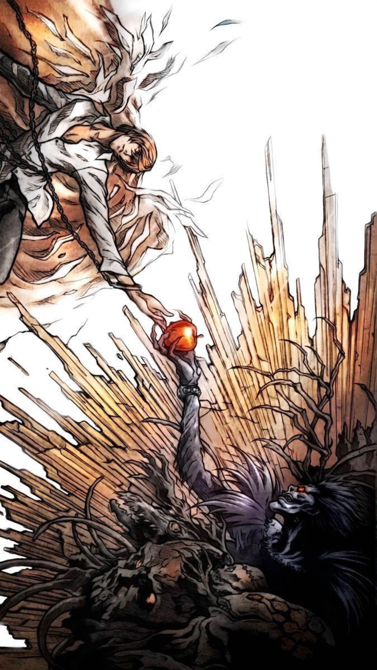 Обои иллюстрация, Ягами Лайт, арт, аниме арт, мультик в разрешении 1440x2560