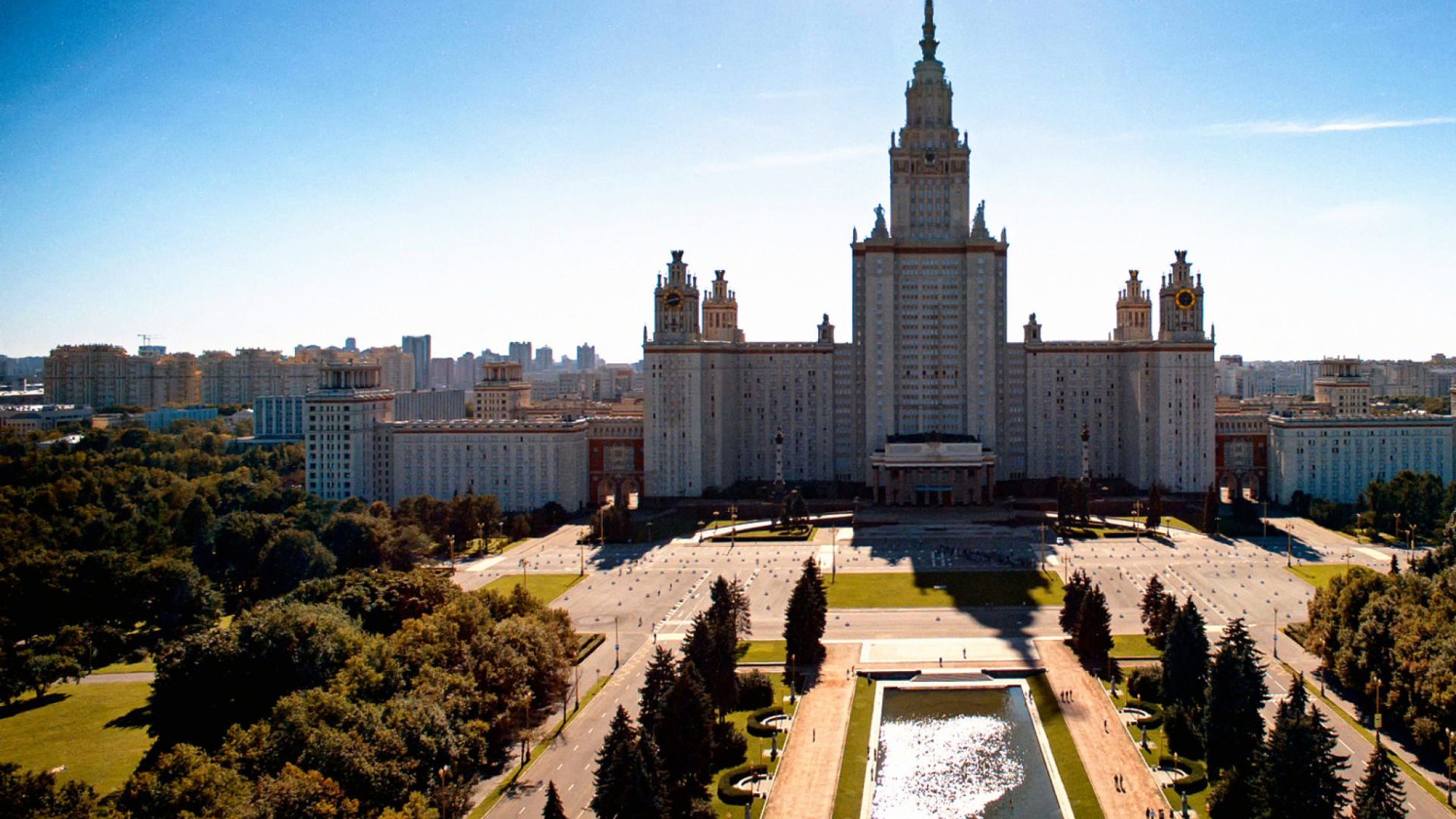 Обои ориентир, город, городской район, вышка, городской пейзаж в разрешении 1920x1080