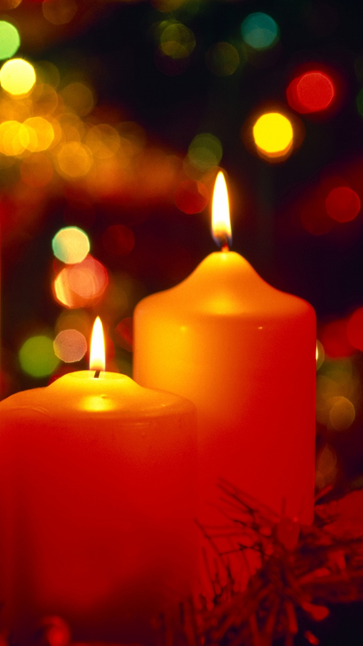 Обои Рождественский день, свеча, освещение, свет, Сочельник в разрешении 720x1280