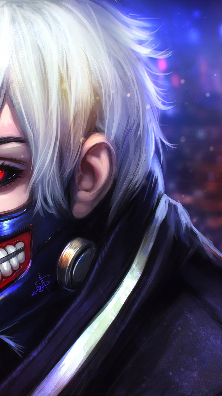 Обои арт, одной Кирисима, костюм, Kaneki Кен, Сю Tsukiyama в разрешении 720x1280