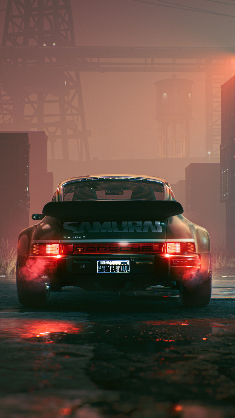 Обои отражение, легковые автомобили, шина, автомобильное освещение, колесо в разрешении 750x1334