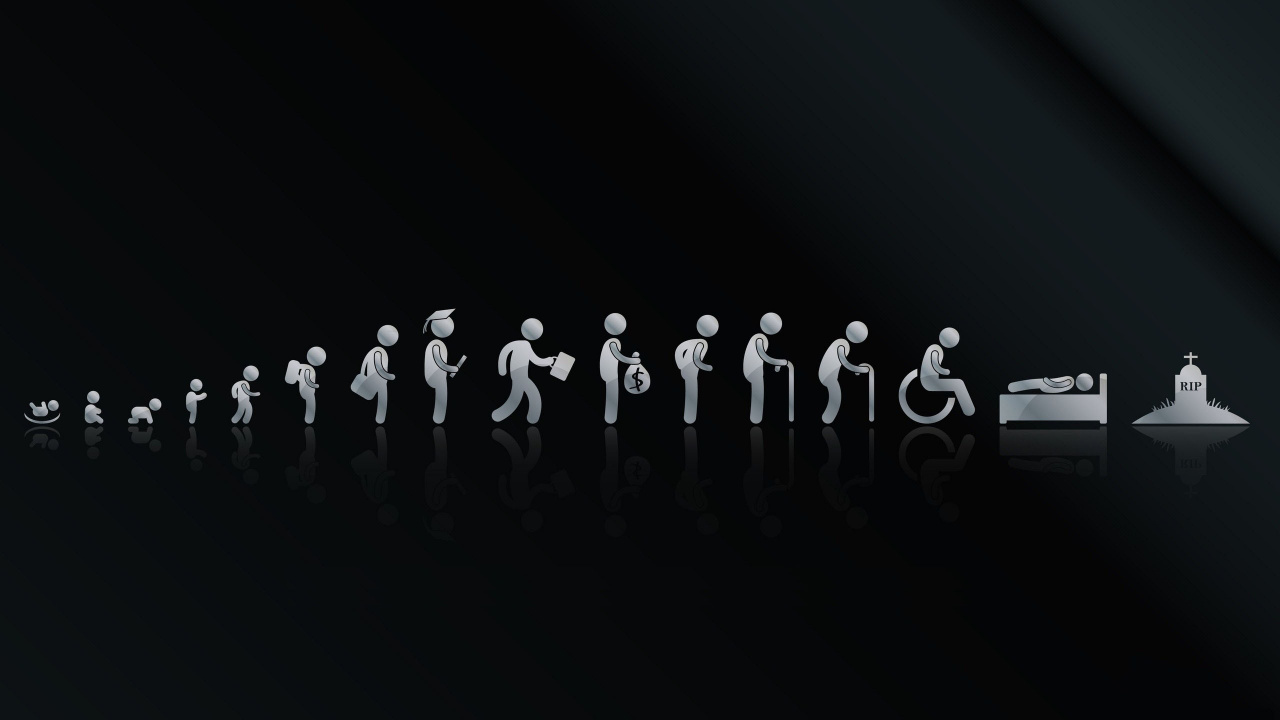 Обои темнота, толпа, Представление, улыбка, черный и белый в разрешении 1280x720