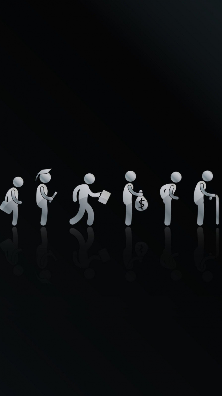 Обои темнота, толпа, Представление, улыбка, черный и белый в разрешении 750x1334