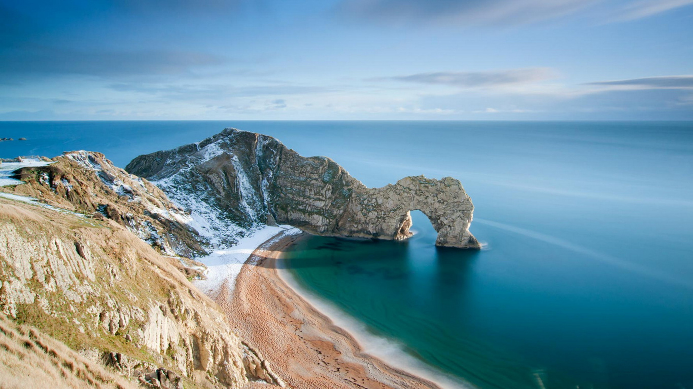 Обои пляж, водоем, побережье, море, природа в разрешении 1366x768