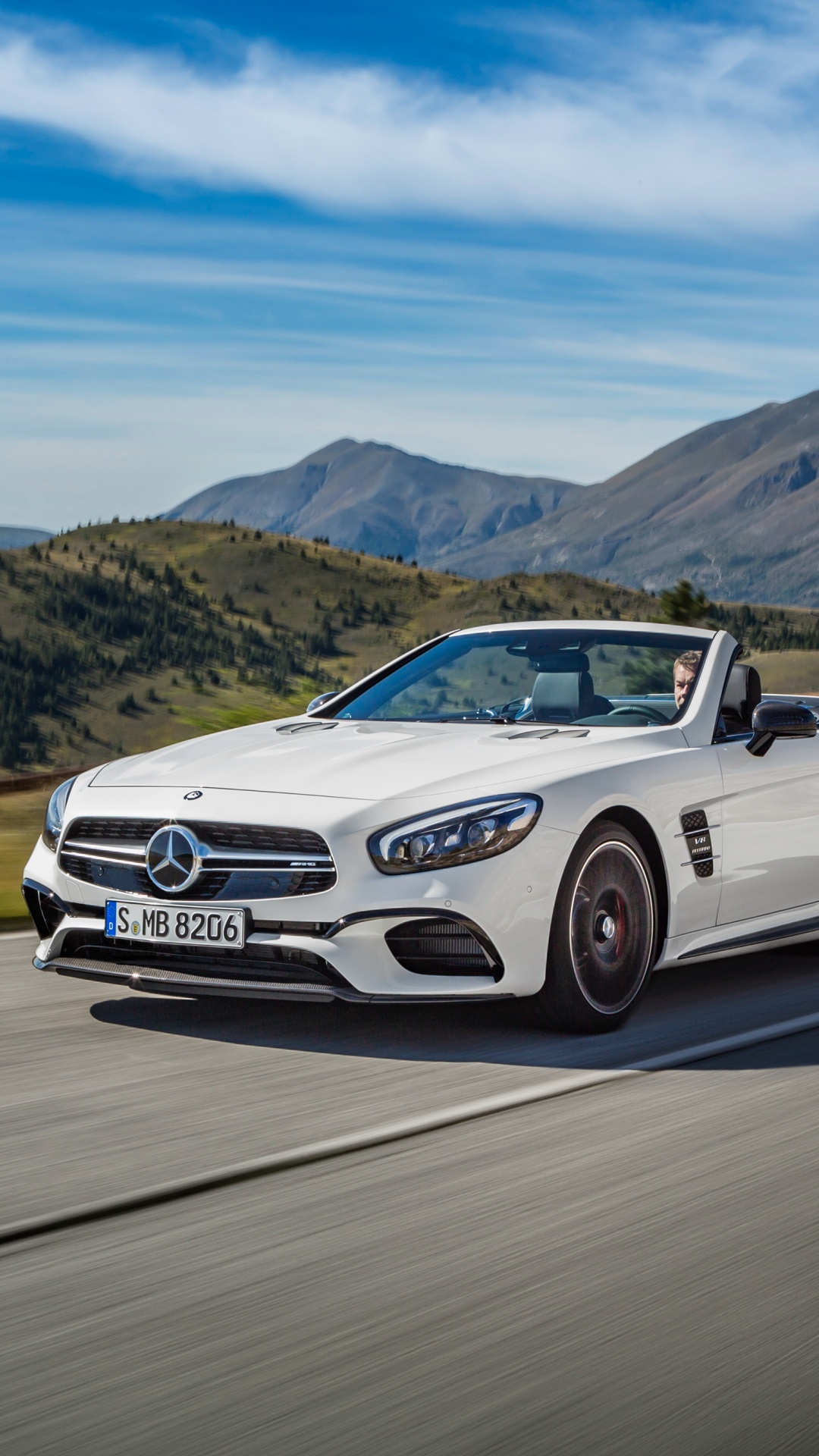 Обои авто, спорткар, Кабриолет, дорожное путешествие, вождение в разрешении 1080x1920