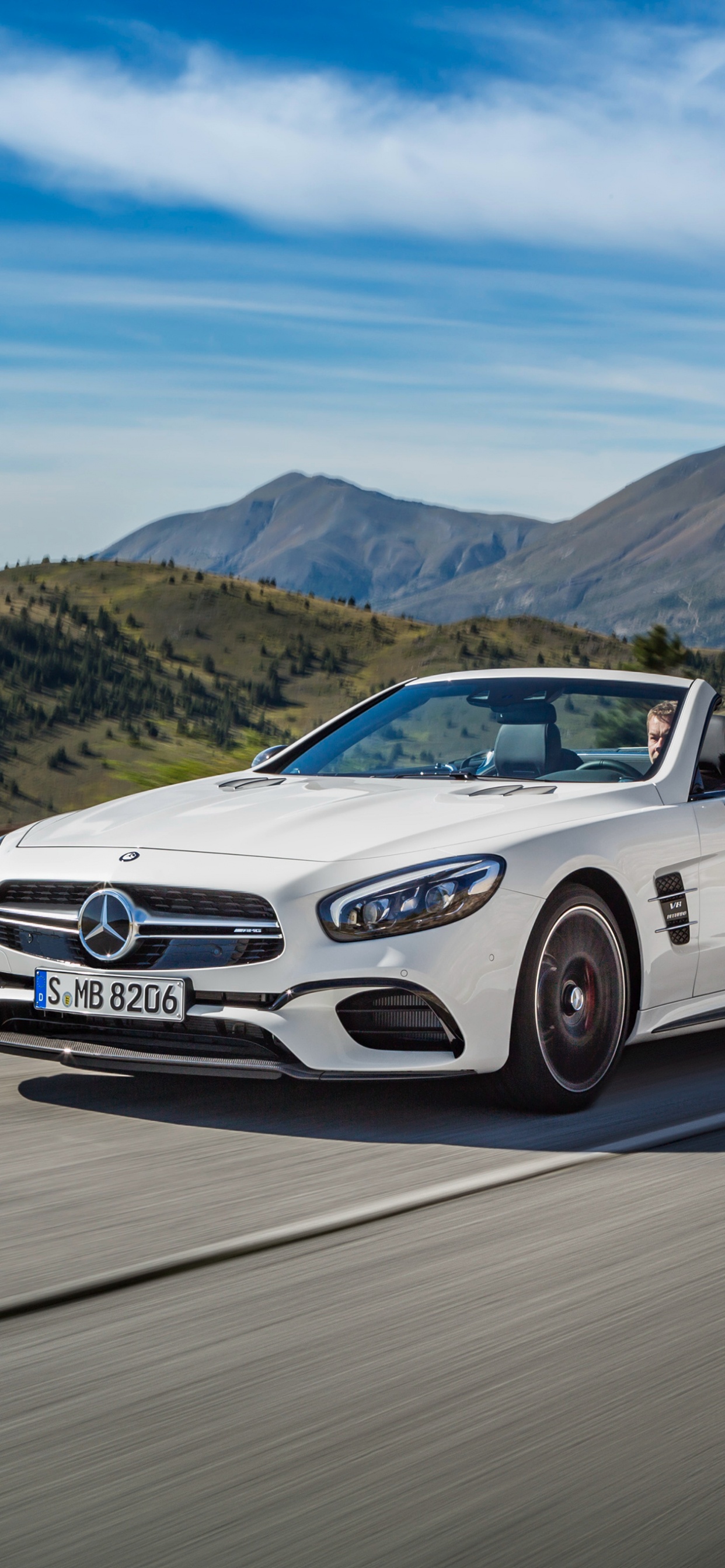 Обои авто, спорткар, Кабриолет, дорожное путешествие, вождение в разрешении 1242x2688