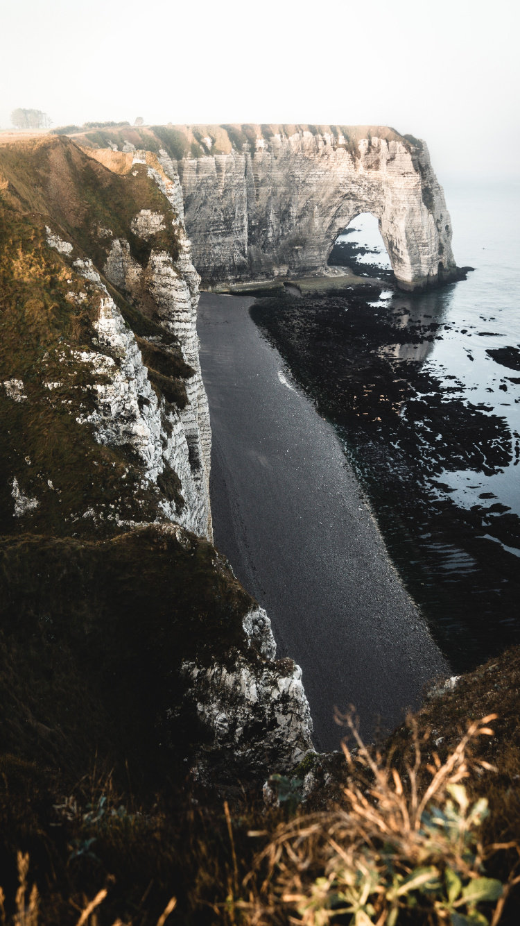 Обои побережье, прибрежные и океанические рельефы, вода, рок, море в разрешении 750x1334
