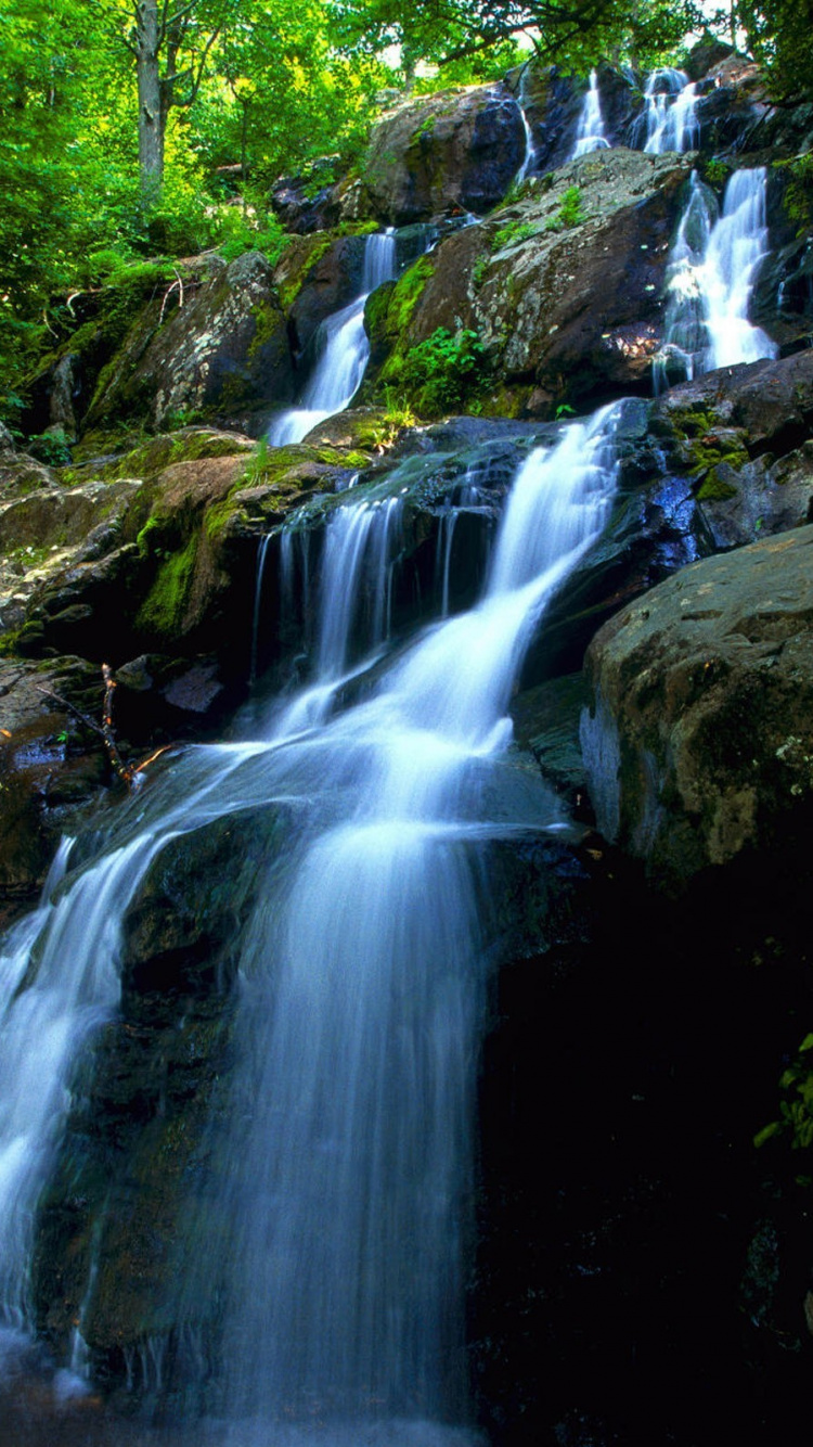 Обои темные полые падает, американский водопад, водопад, гидроресурсы, водоем в разрешении 750x1334