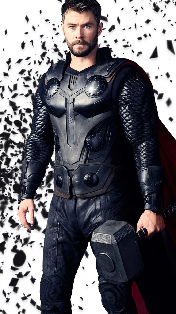 Обои Мстители: Война бесконечности, ТОР, мститель, marvel, Реактивный Енот в разрешении 750x1334