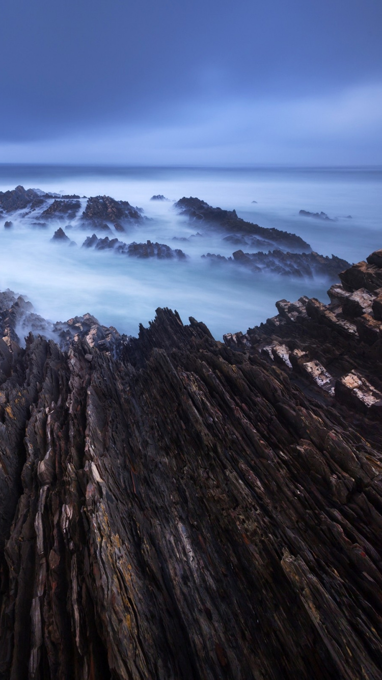 Обои море, побережье, океан, берег, рок в разрешении 750x1334