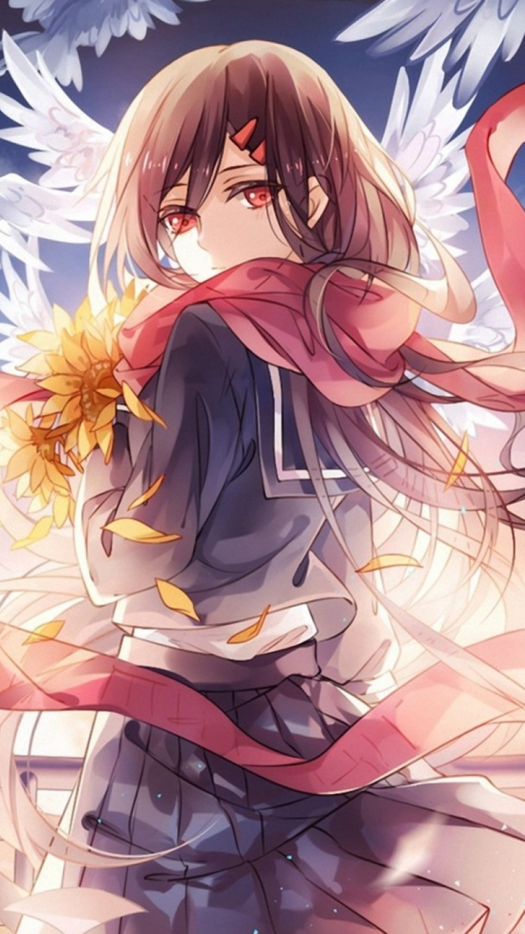 Обои Аяно Татеяма, Проект Кагеро, аниме, иллюстрация, Судьба Дополнительных в разрешении 750x1334