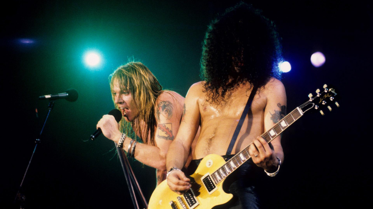 Обои Not in This Lifetime Tour, Guns N Roses, Представление, музыкант, гитара в разрешении 1280x720
