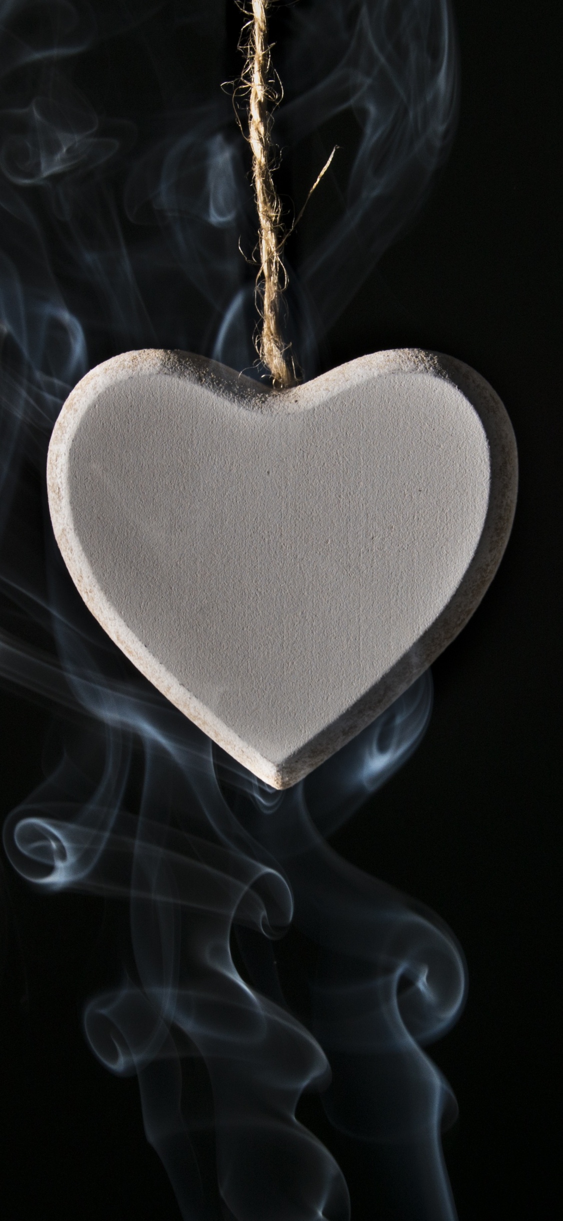 Обои прекращение курения, черный, сердце, орган, любовь в разрешении 1125x2436