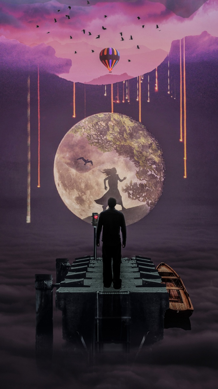 Обои атмосфера, мир, свет, окно, арт в разрешении 720x1280