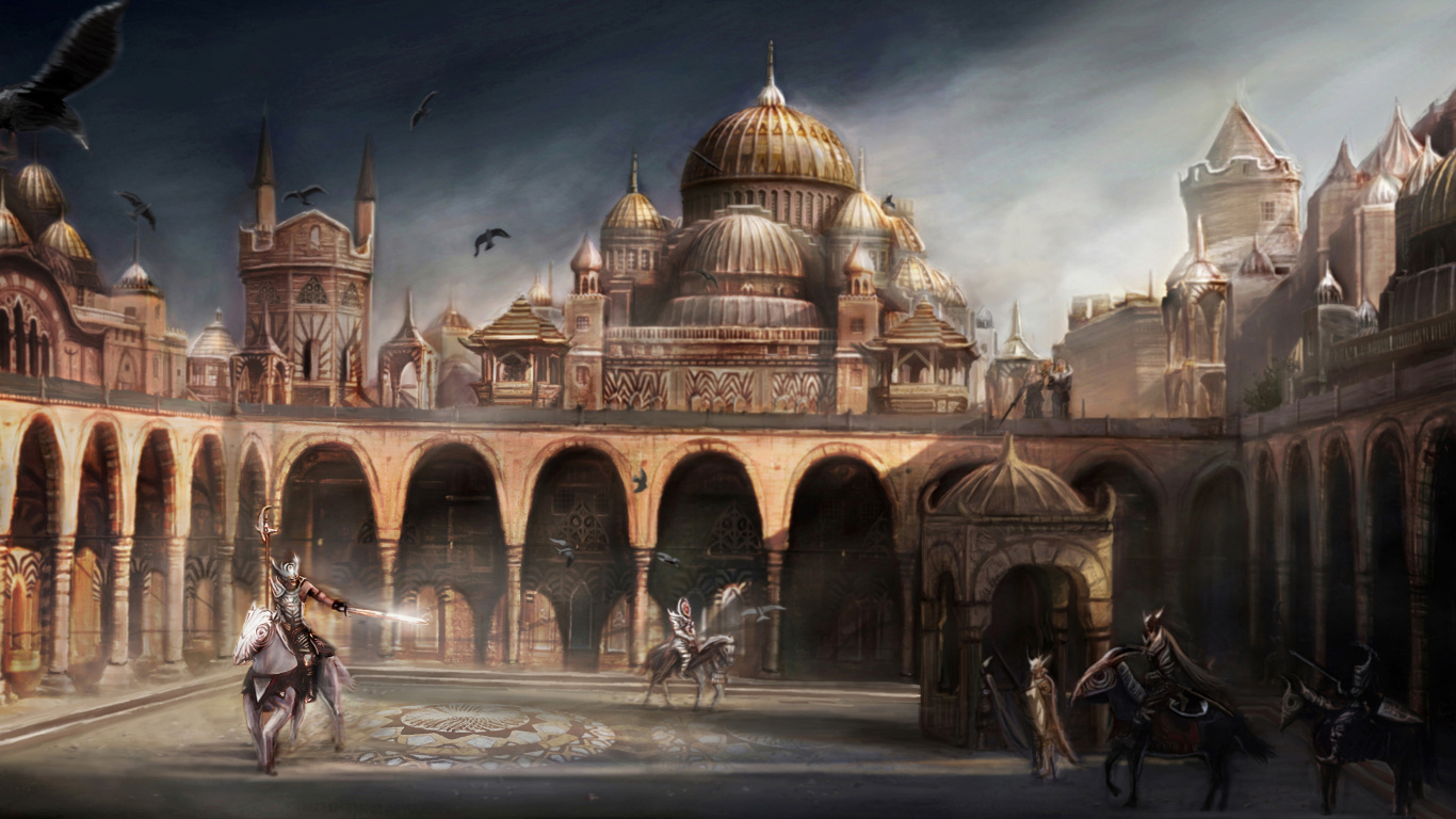 Обои фэнтези, спекулятивная фантастика, мир фантазий, фантастическое искусство, ориентир в разрешении 1366x768