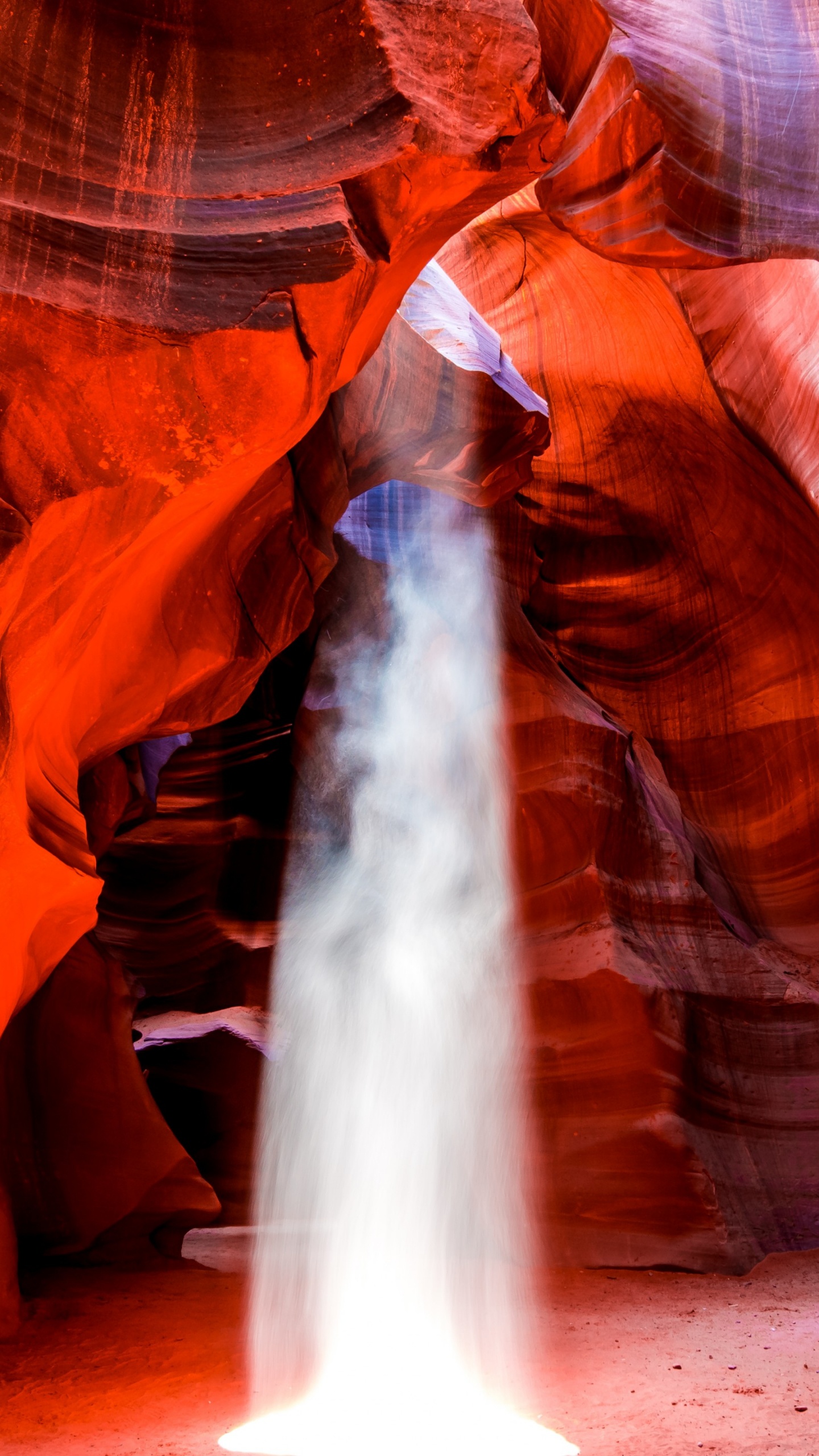 Обои каньон антилопы, путешествие, арт, тепло, девушка в разрешении 1440x2560