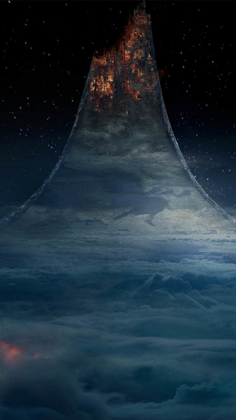 Обои небо, темнота, космос, кольцо, гало кольцо в разрешении 750x1334