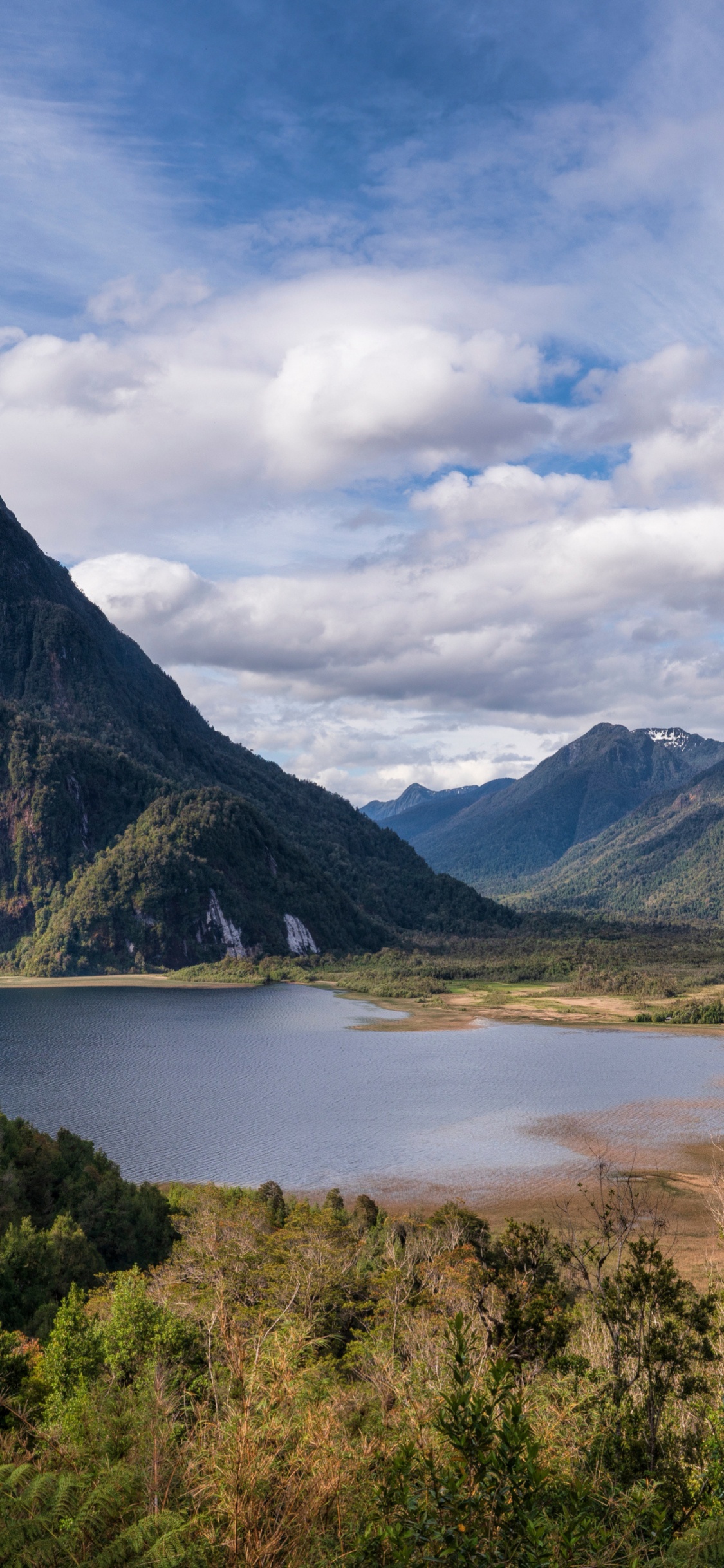 Обои природа, Чили, озеро, Альпы, гора в разрешении 1125x2436