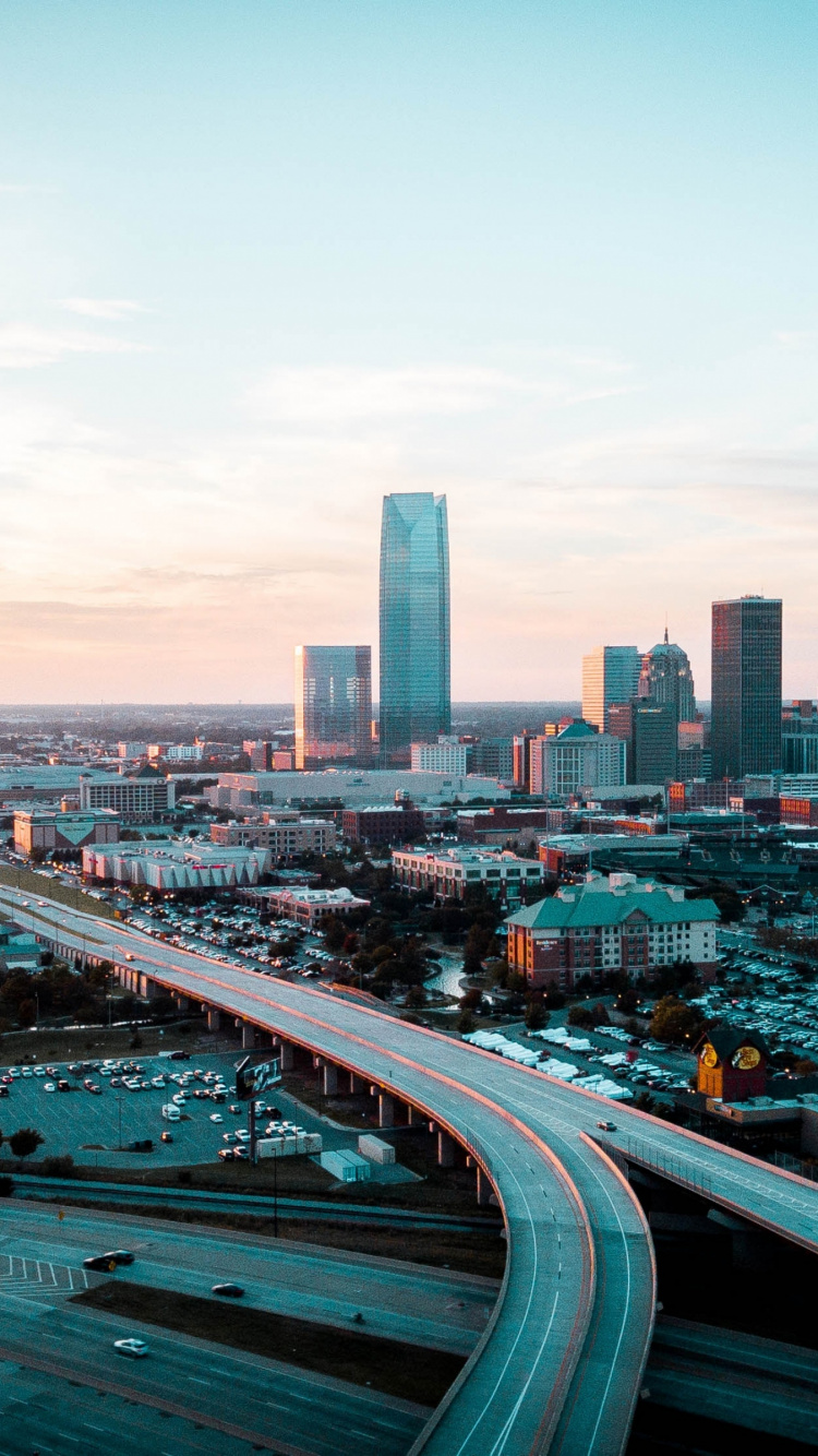 Обои городской пейзаж, городской район, город, метрополия, линия горизонта в разрешении 750x1334