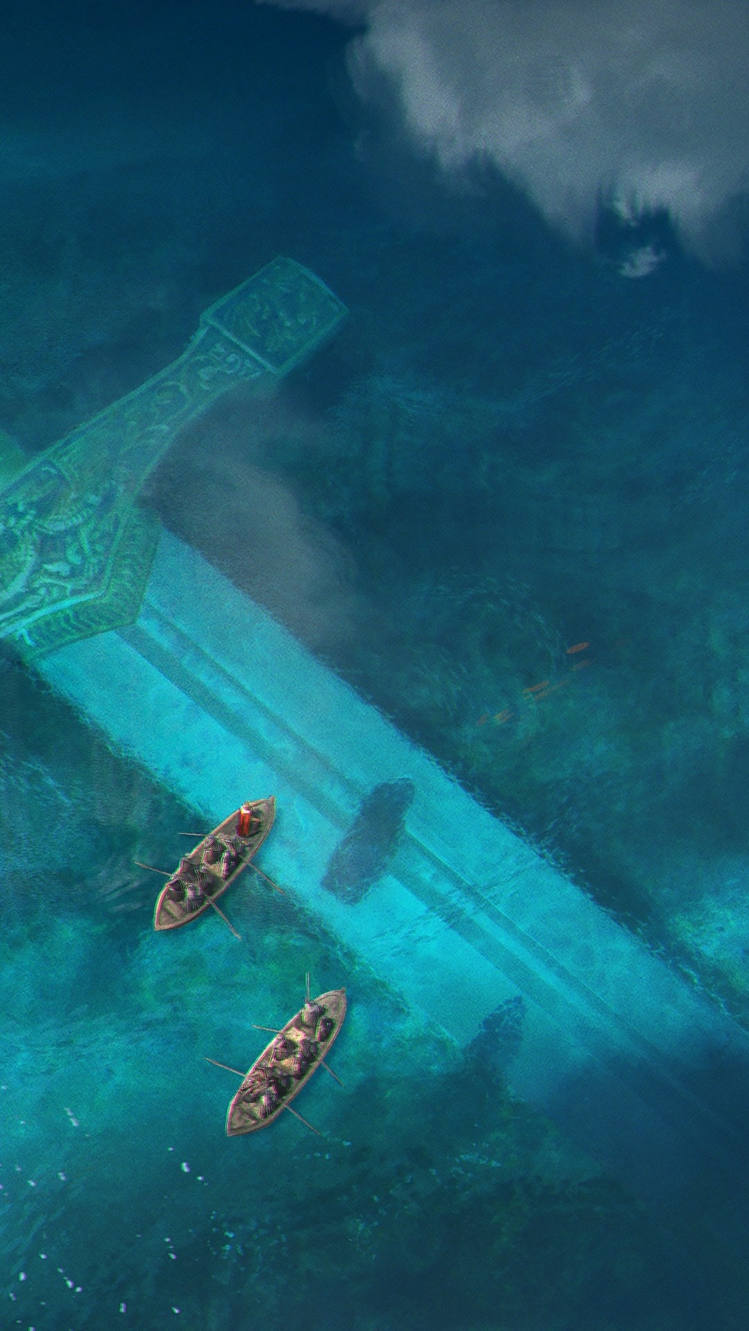 Обои идеальный руди, арт, король Артур, визуальное искусство, вода в разрешении 1080x1920