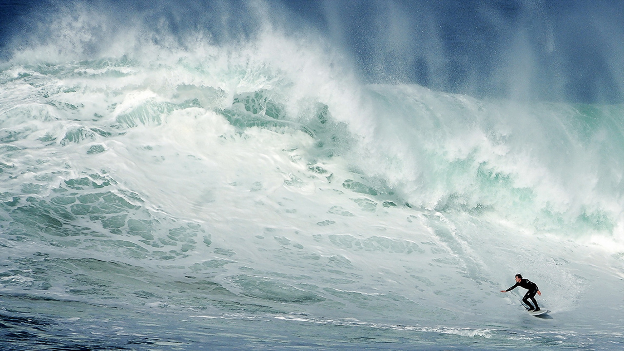 Обои серфинг, доска, волна, ветровая волна, boardsport в разрешении 1280x720